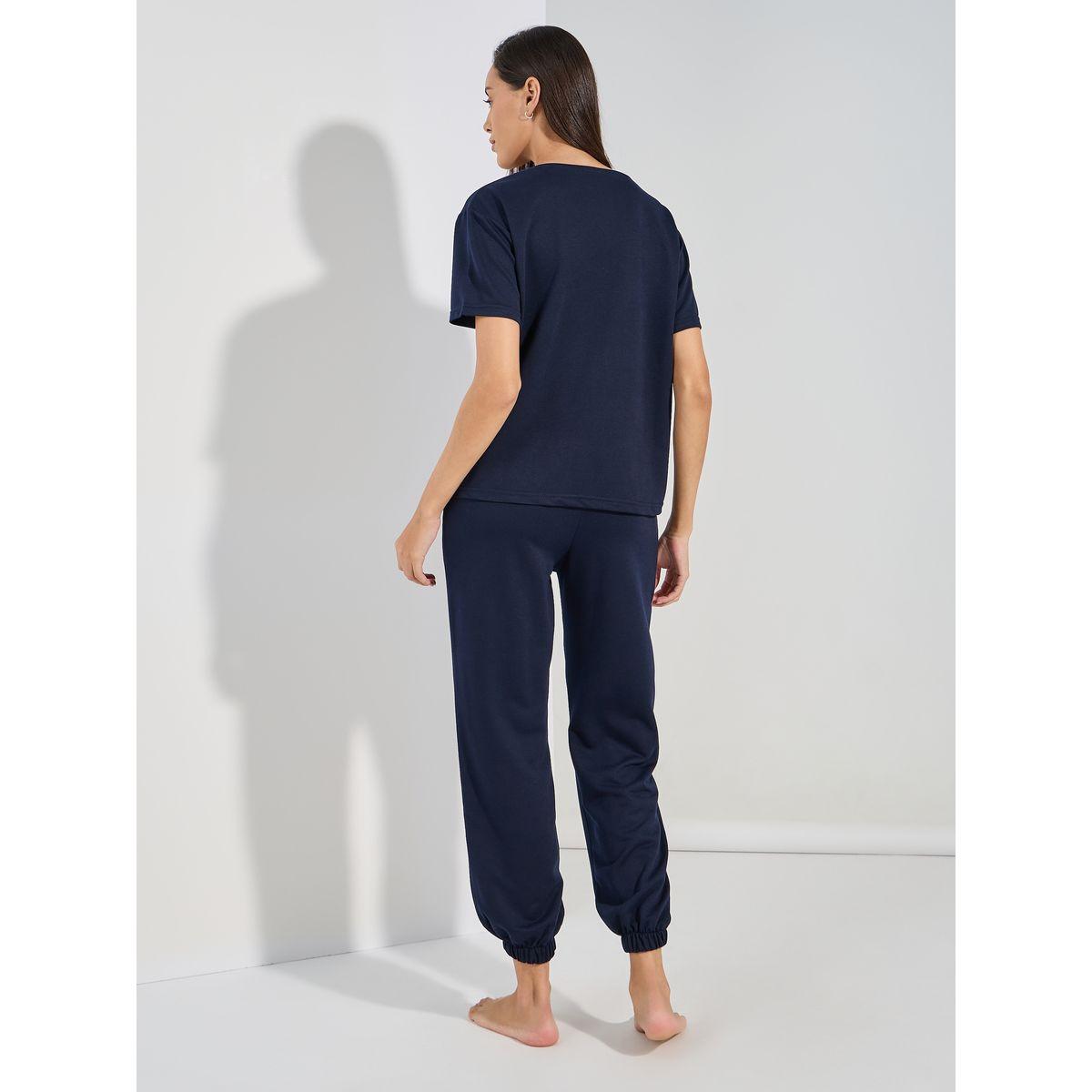 Styli Unwind USA Graphic Short Sleeves Top & Joggers Lounge Set-women-clothing-coordsets-image-6