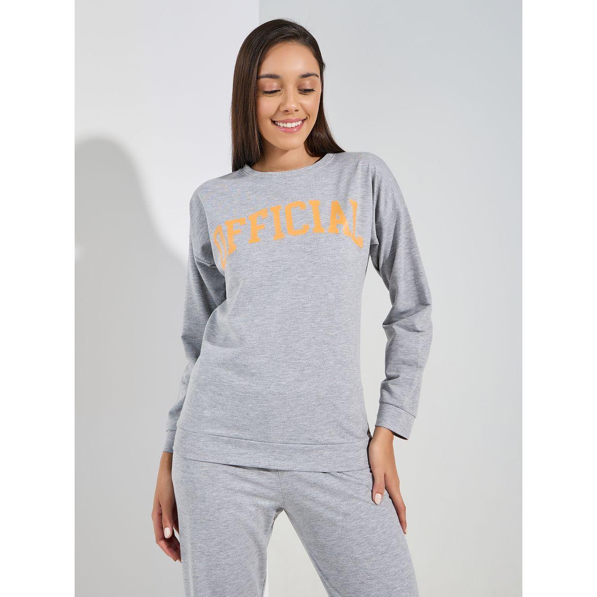 Styli Unwind Official Slogan Long Sleeves Top & Joggers Lounge Set-women-clothing-coordsets-image-2