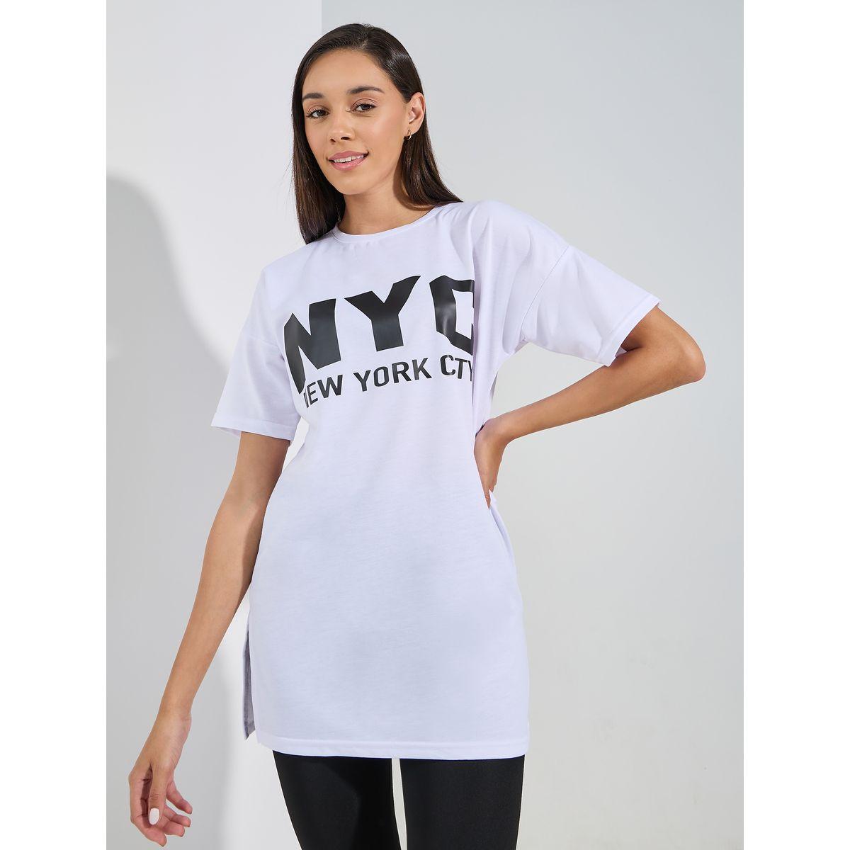 Styli Unwind NYC Slogan Longline T-Shirt & Leggings Set-women-clothing-coordsets-image-2