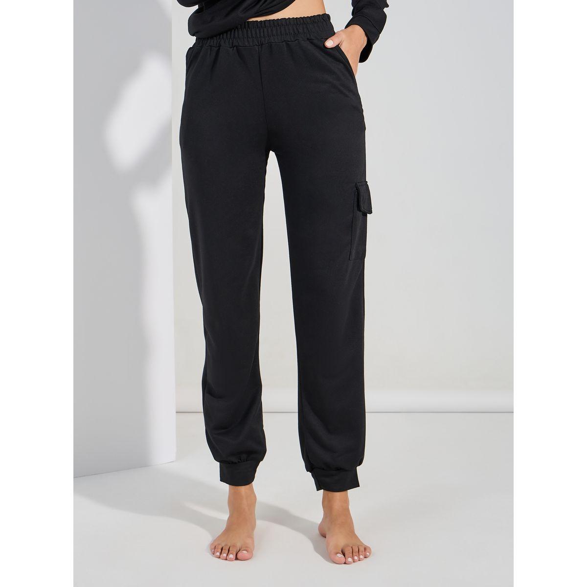 Styli Unwind Solid Long Sleeves Pocket Top & Joggers Lounge Set-women-clothing-coordsets-image-5