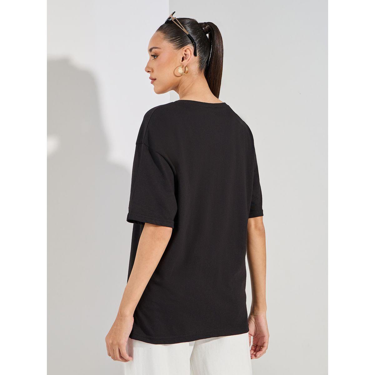 تيشيرت فضفاض بطبعة جرافيك واكتاف منخفضة-women-clothing-tshirts-image-5