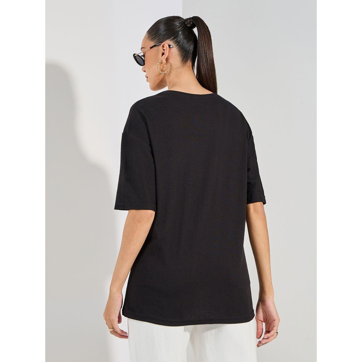 Styli Oversized Sun and Moon Graphic Print T-Shirt-women-clothing-tshirts-image-4
