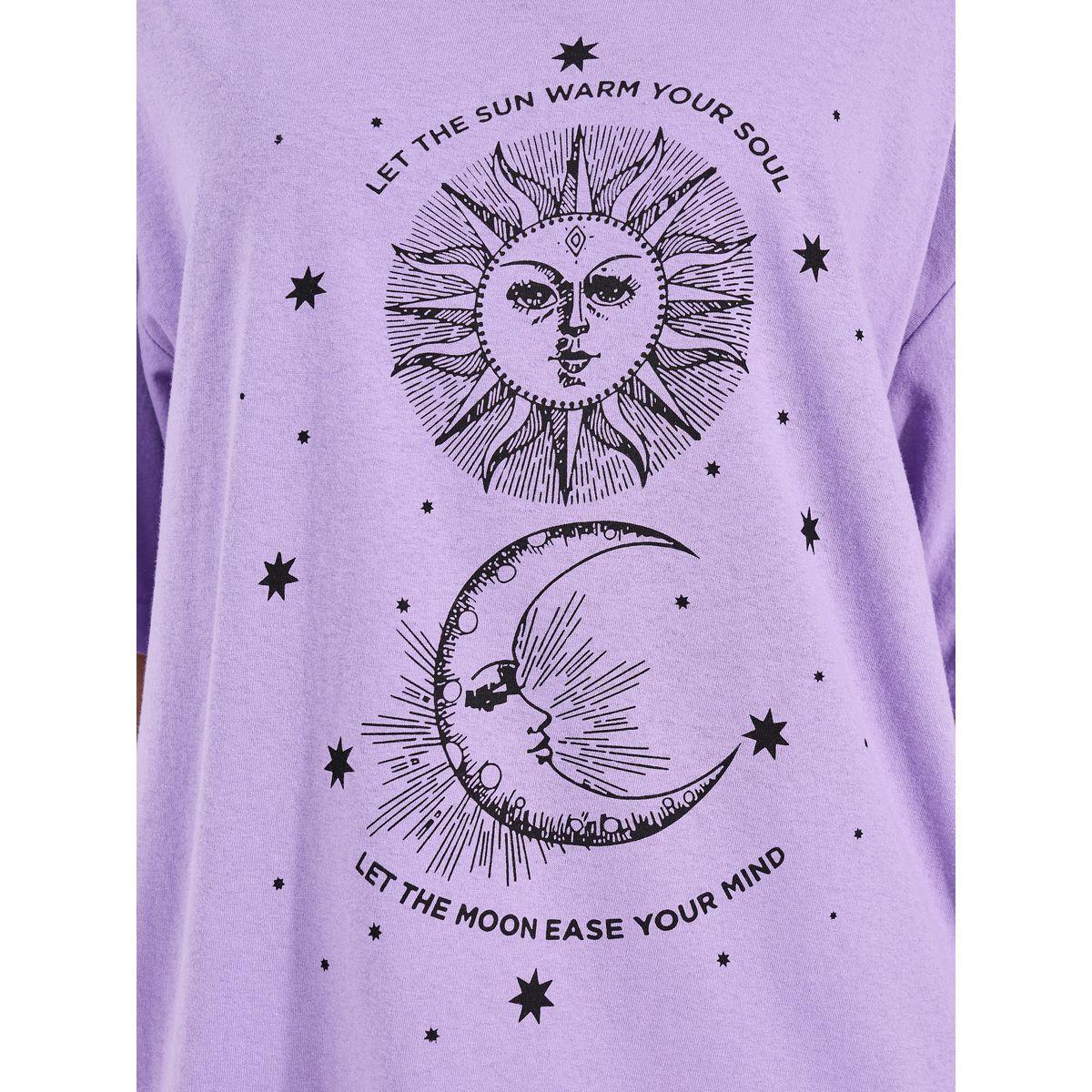 Styli Oversized Sun and Moon Graphic Print T-Shirt-women-clothing-tshirts-image-4