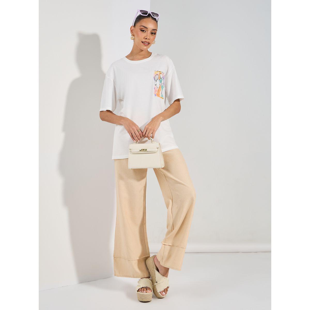 Styli Oversized Sketch Graphic Print Drop Shoulder T-Shirt-women-clothing-tshirts-image-2