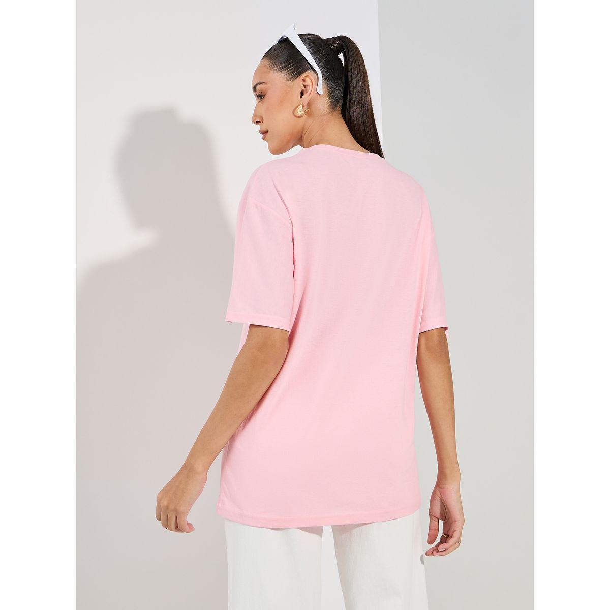 تيشيرت فضفاض مطبع بطبعة جرافيك-women-clothing-tshirts-image-4