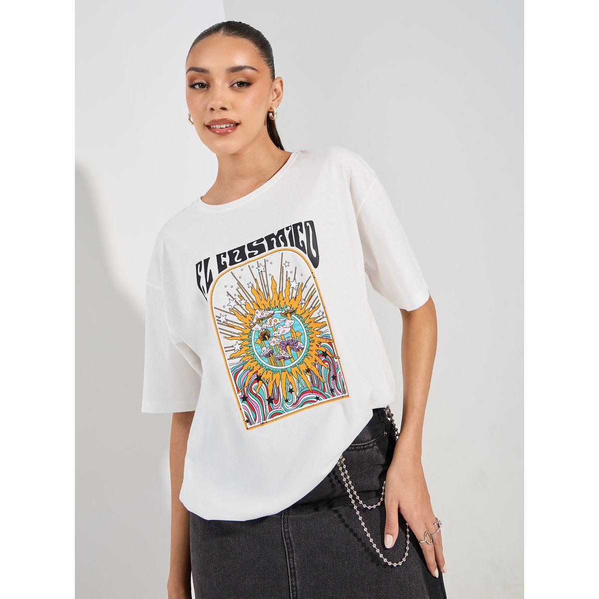 Styli Oversized Sun and Moon Graphic Print T-Shirt-women-clothing-tshirts-image-1