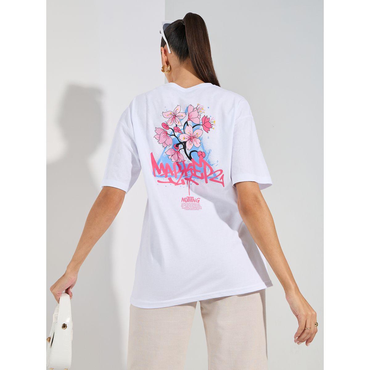 Styli Oversized Floral Graphic Print Longline T-Shirt-women-clothing-tshirts-image-1
