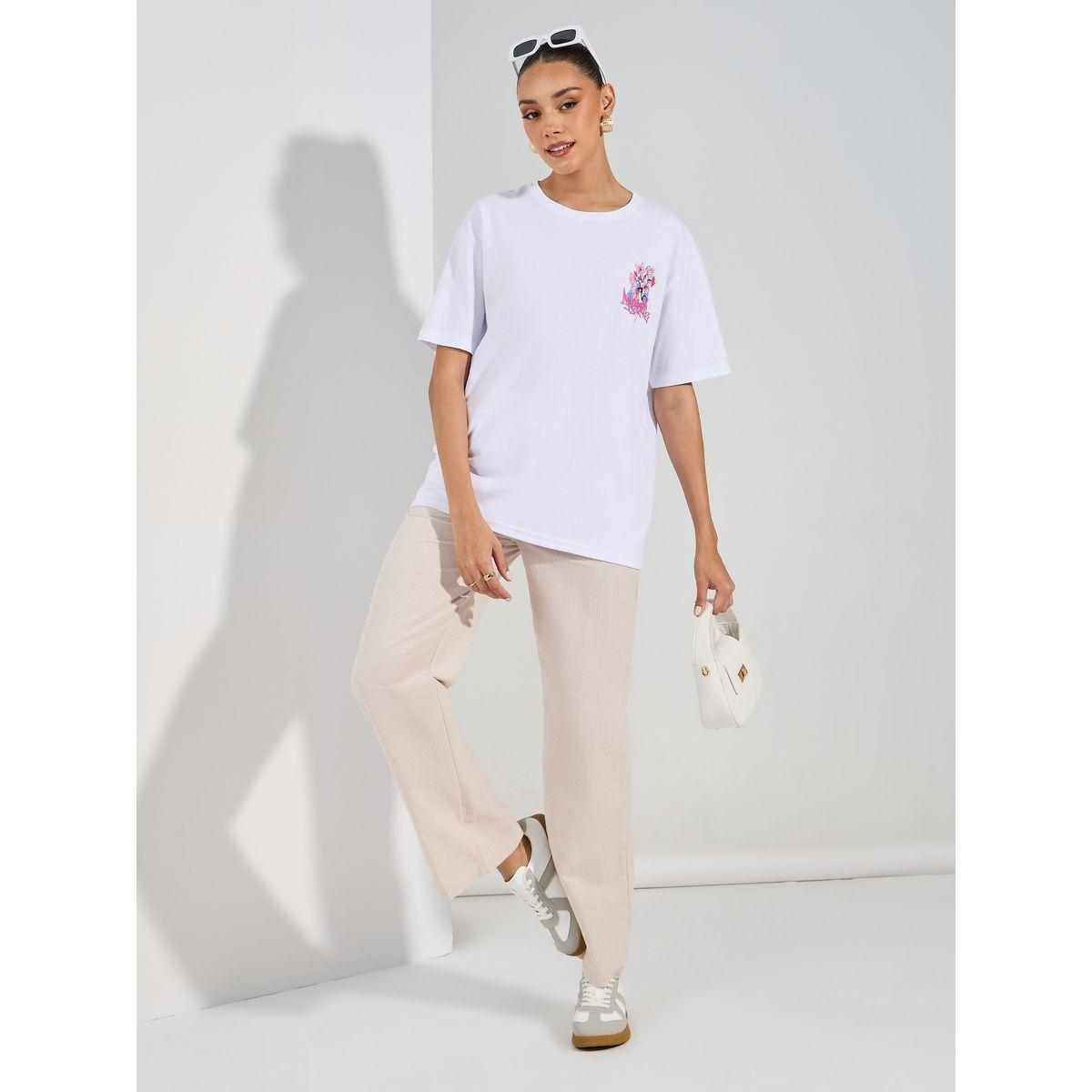 تيشيرت فضفاض مطبع بطبعة جرافيك-women-clothing-tshirts-image-2