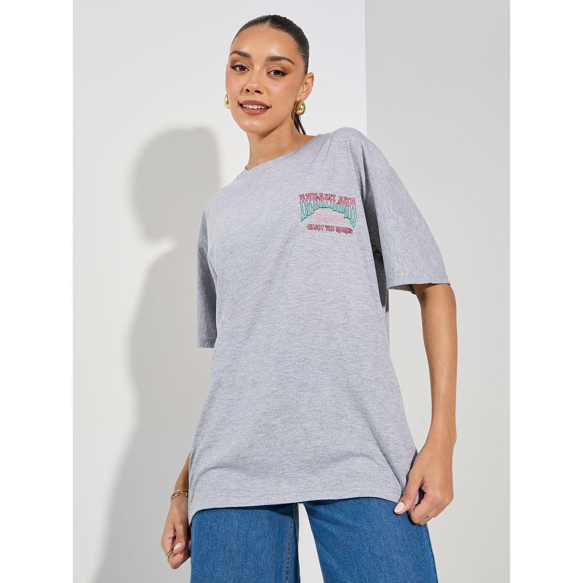 تيشيرت فضفاض مطبع بطبعة جرافيك-women-clothing-tshirts-image-3