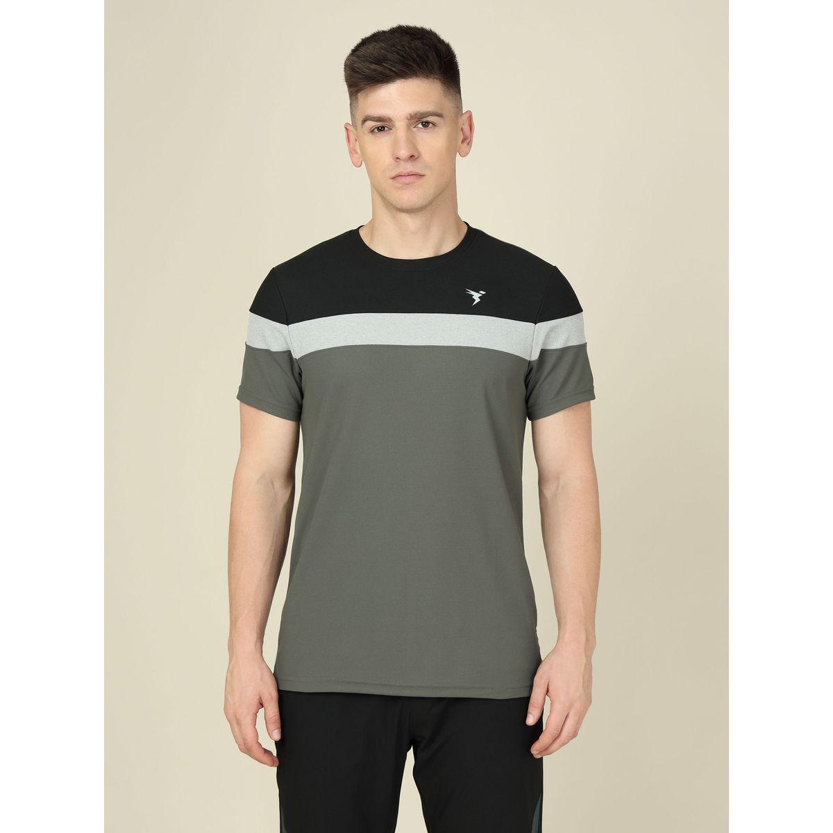 تيشيرت بنمط كتل الالوان مع ياقة دائرية تكنوسبورت × ستايلي-men-clothing-sportswearandactivewear-tshirtsandpolos-image-1