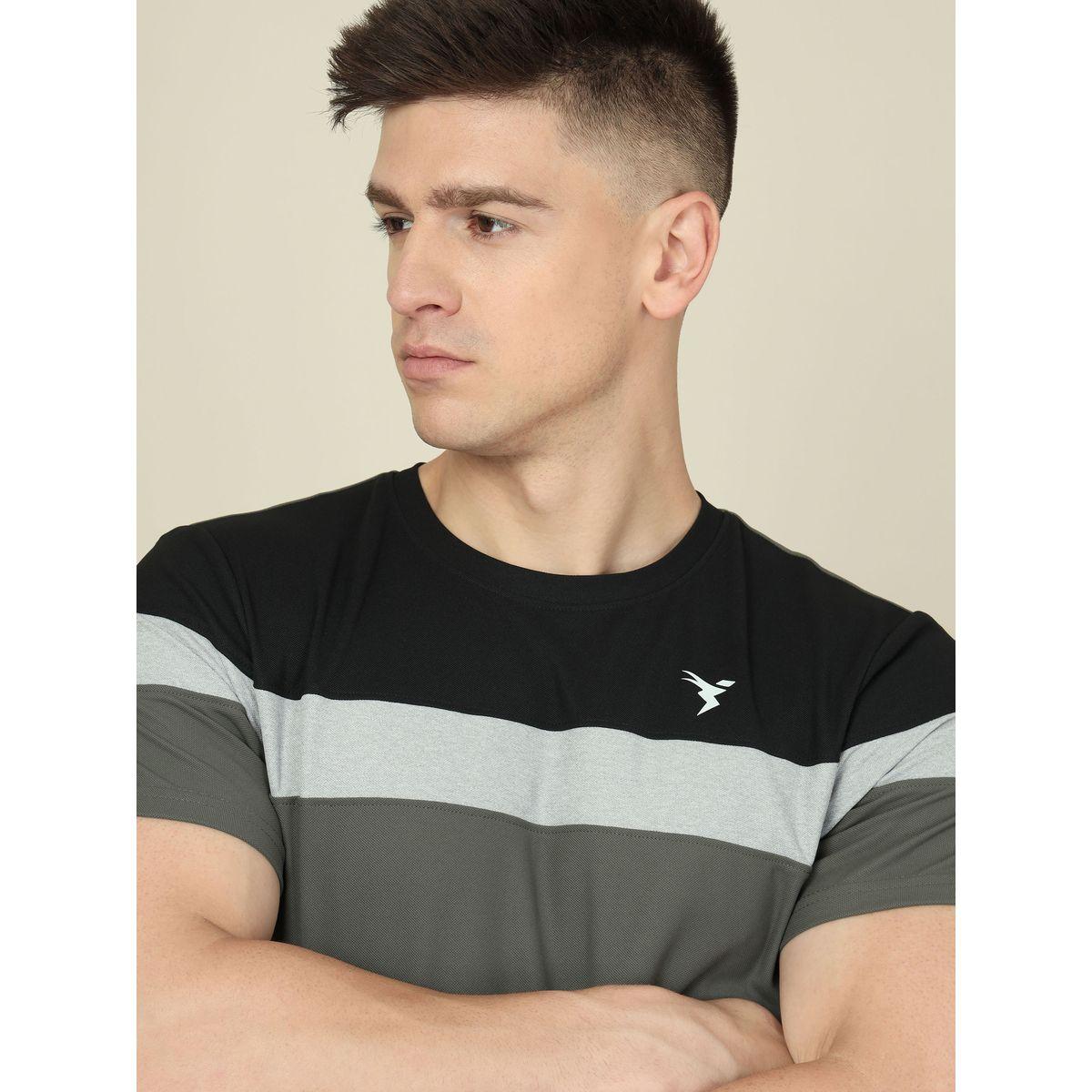 تيشيرت بنمط كتل الالوان مع ياقة دائرية تكنوسبورت × ستايلي-men-clothing-sportswearandactivewear-tshirtsandpolos-image-2