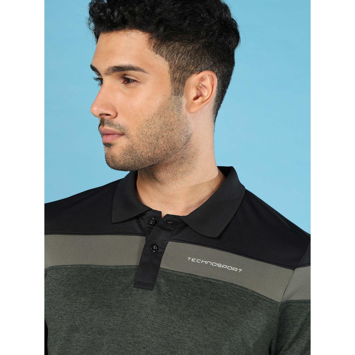 Technosport X Styli  Melange Cut & Sew Panel Slim Fit Polo-men-clothing-sportswearandactivewear-tshirtsandpolos-image-6