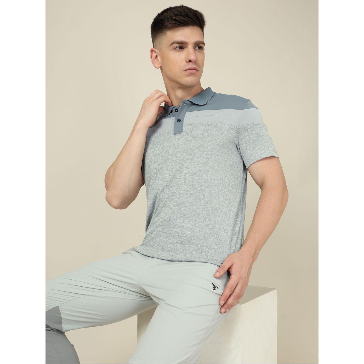 Technosport X Styli  Cut & Sew Panel Slim Fit Melange Polo-men-clothing-sportswearandactivewear-tshirtsandpolos-image-3