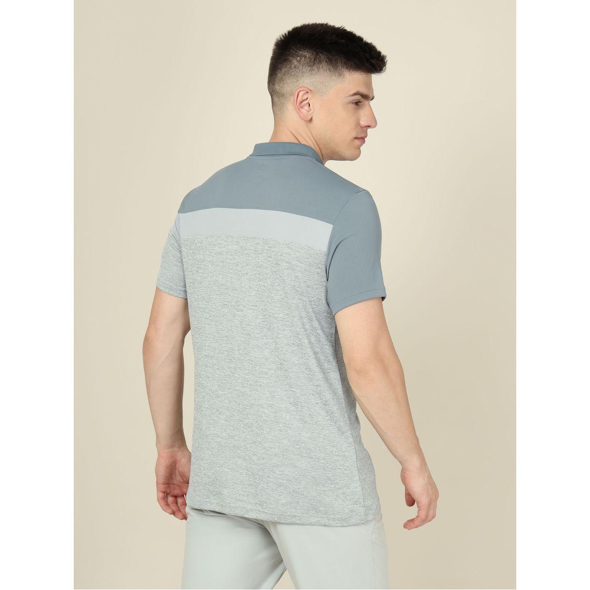 Technosport X Styli  Cut & Sew Panel Slim Fit Melange Polo-men-clothing-sportswearandactivewear-tshirtsandpolos-image-5