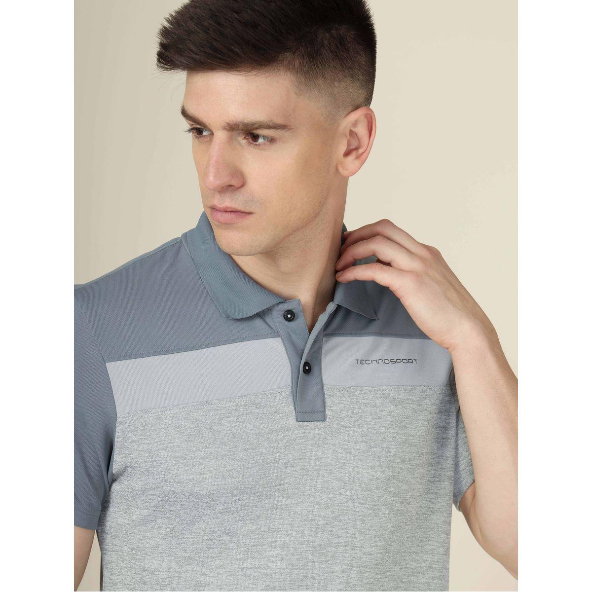 Technosport X Styli  Cut & Sew Panel Slim Fit Melange Polo-men-clothing-sportswearandactivewear-tshirtsandpolos-image-6