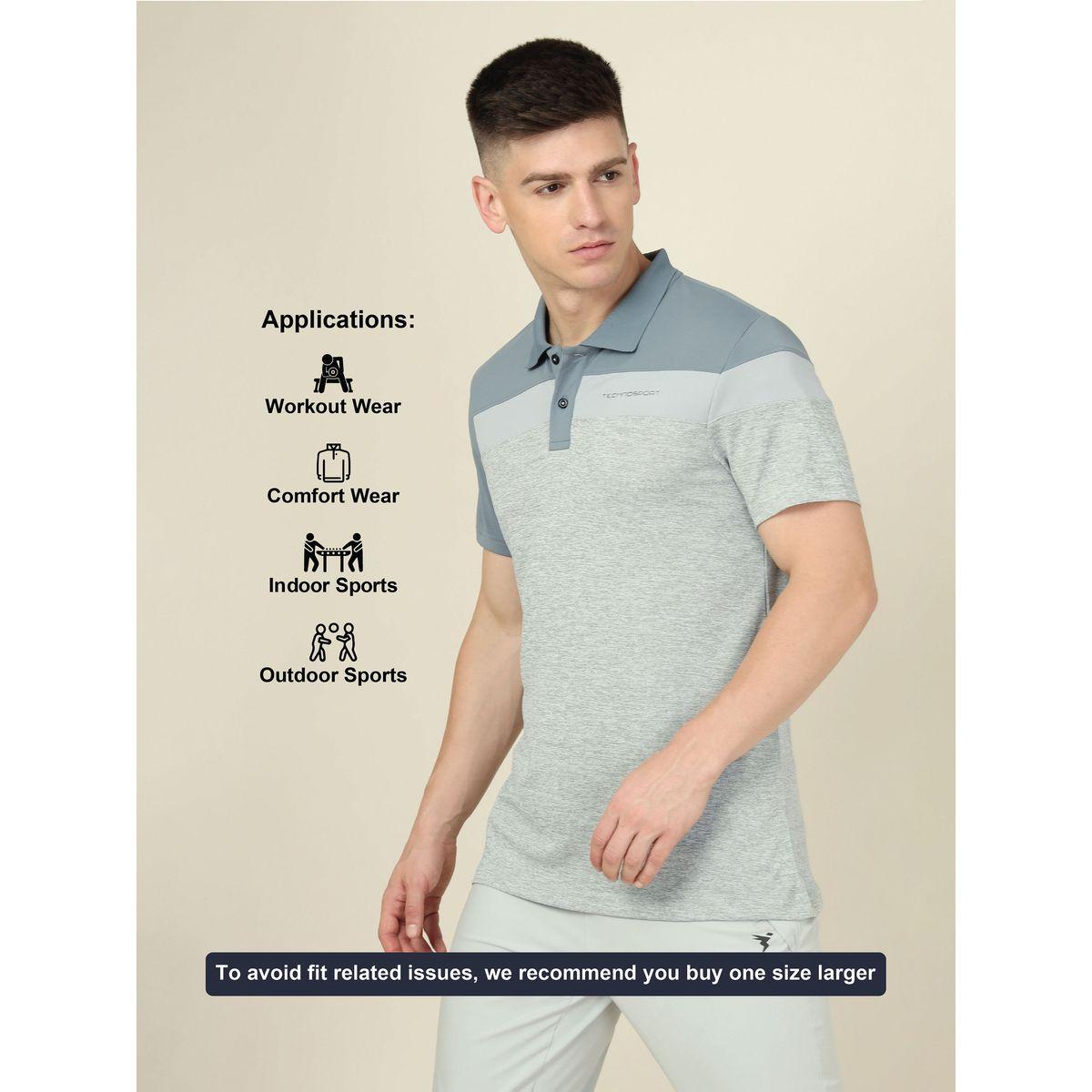 Technosport X Styli  Cut & Sew Panel Slim Fit Melange Polo-men-clothing-sportswearandactivewear-tshirtsandpolos-image-8