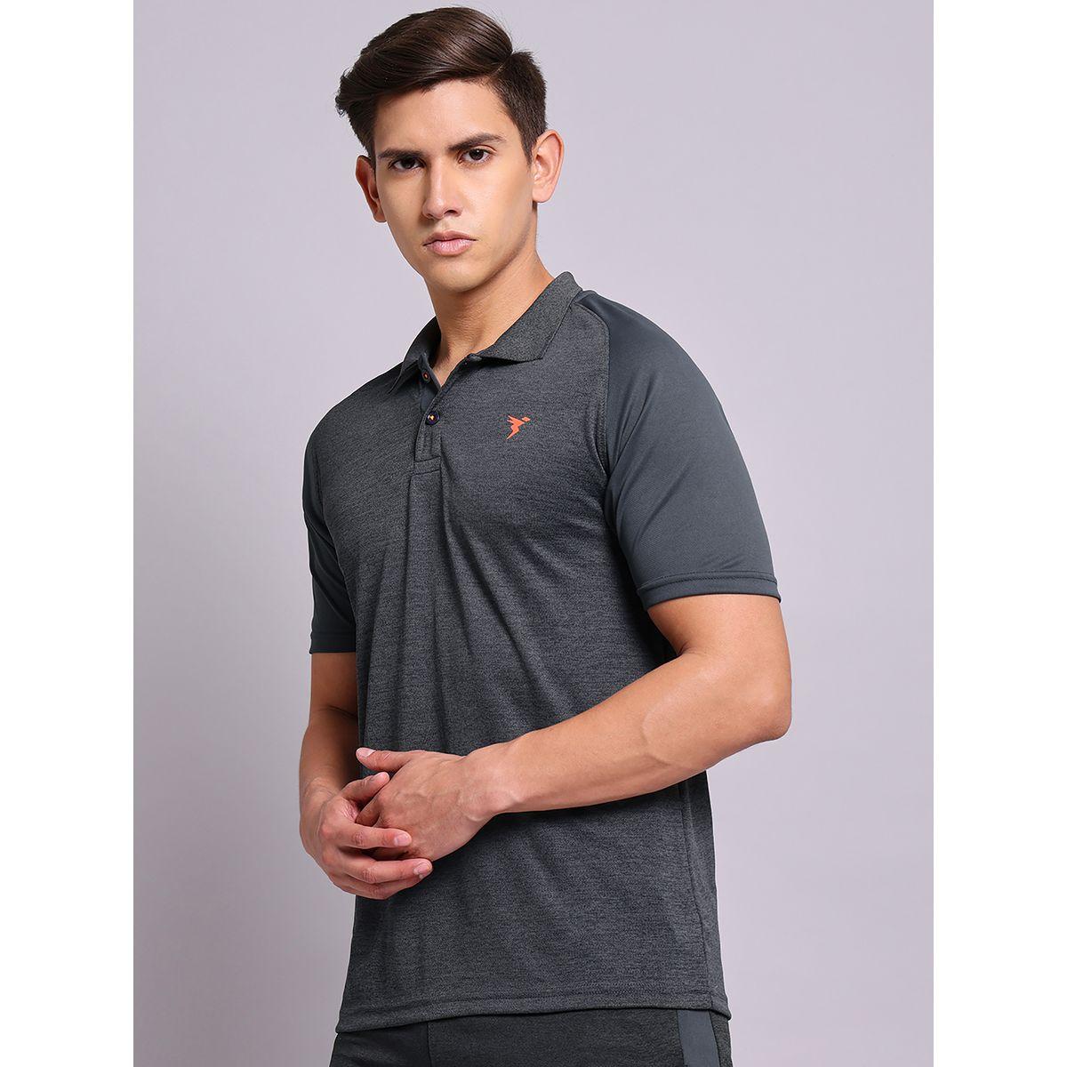 Technosport X Styli  Slim Fit Melange Polo with Logo Detail-men-clothing-sportswearandactivewear-tshirtsandpolos-image-1