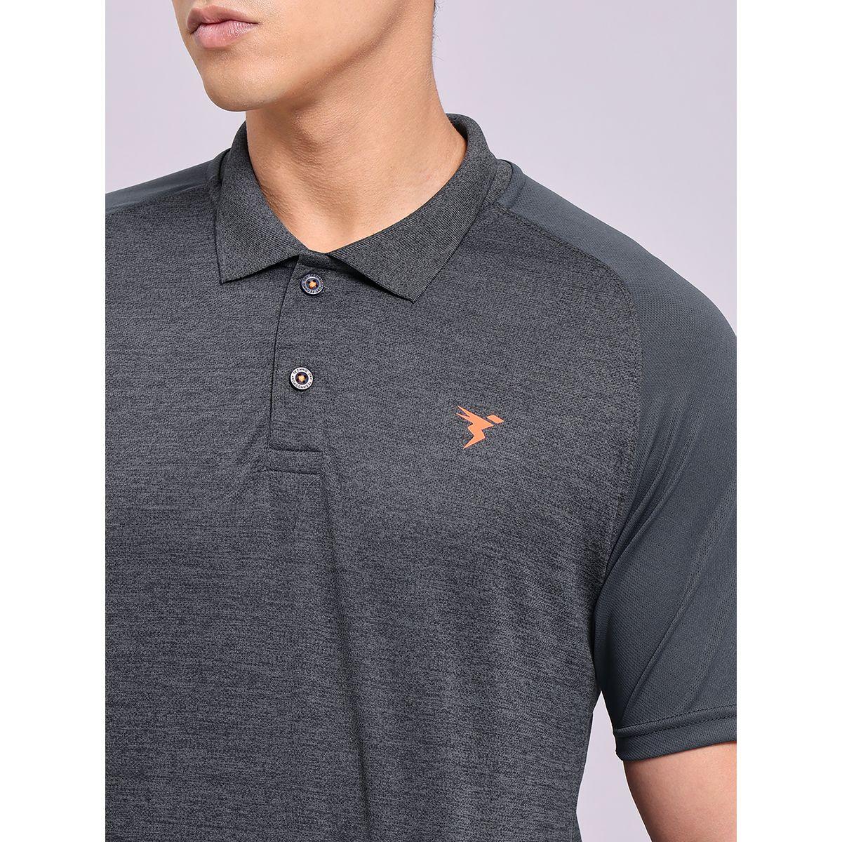 Technosport X Styli  Slim Fit Melange Polo with Logo Detail-men-clothing-sportswearandactivewear-tshirtsandpolos-image-2