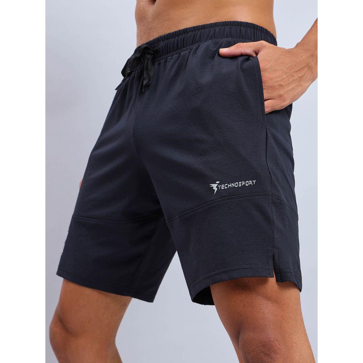 شورت سادة بقصة مريحة وقابل للتمدد تكنوسبورت × ستايلي-men-clothing-sportswearandactivewear-bottoms-image-3