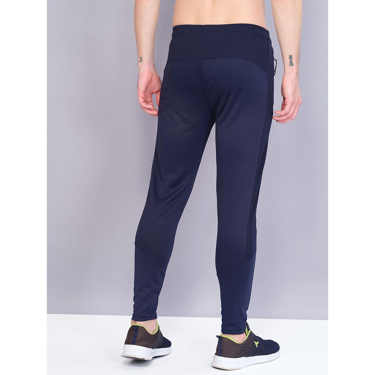 بنطال رياضي سادة بقصة سليم فت مع شعار تكنوسبورت × ستايلي-men-clothing-sportswearandactivewear-bottoms-image-2
