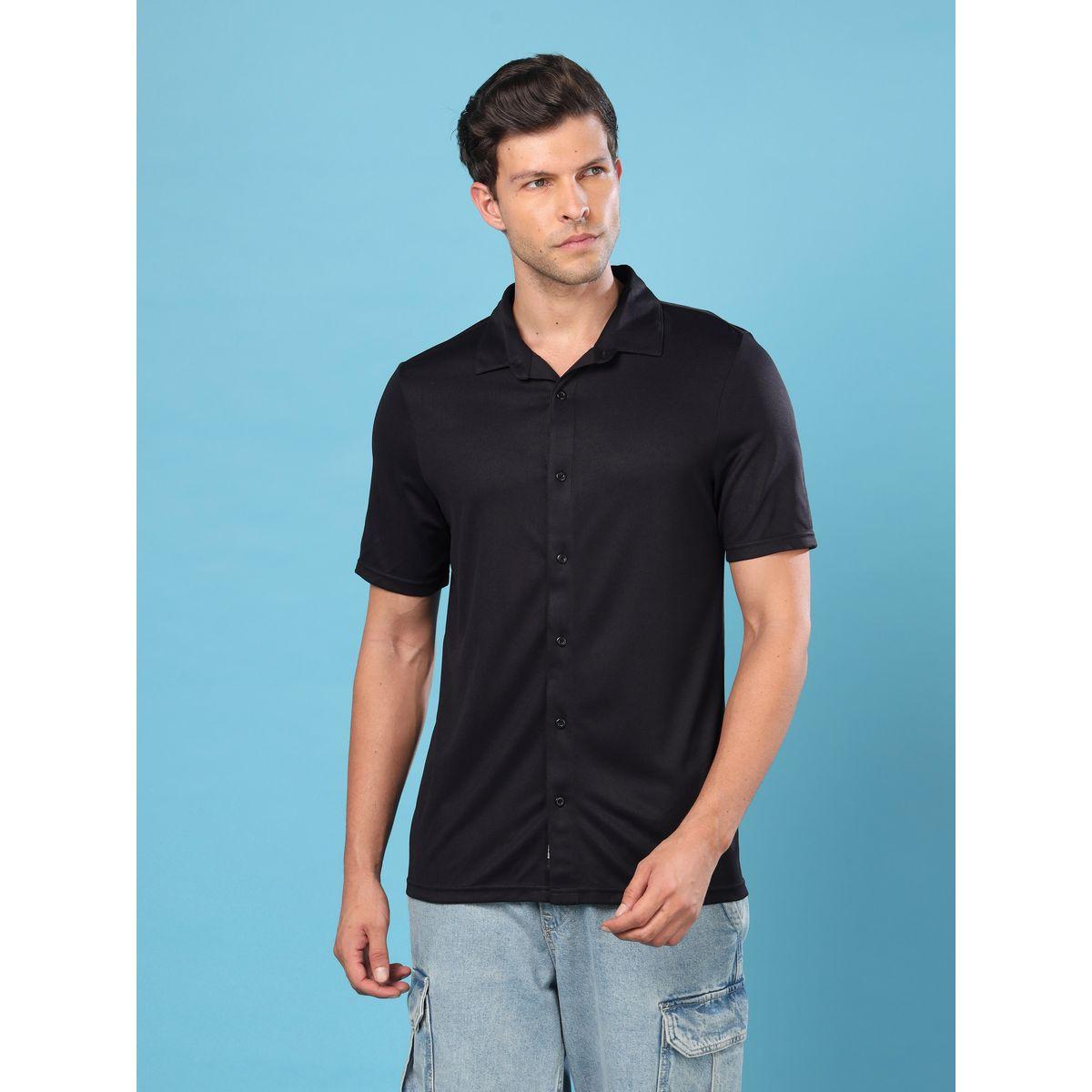 Technosport X Styli  Solid Slim Fit Shirt with Buttons-men-clothing-shirts-image-1