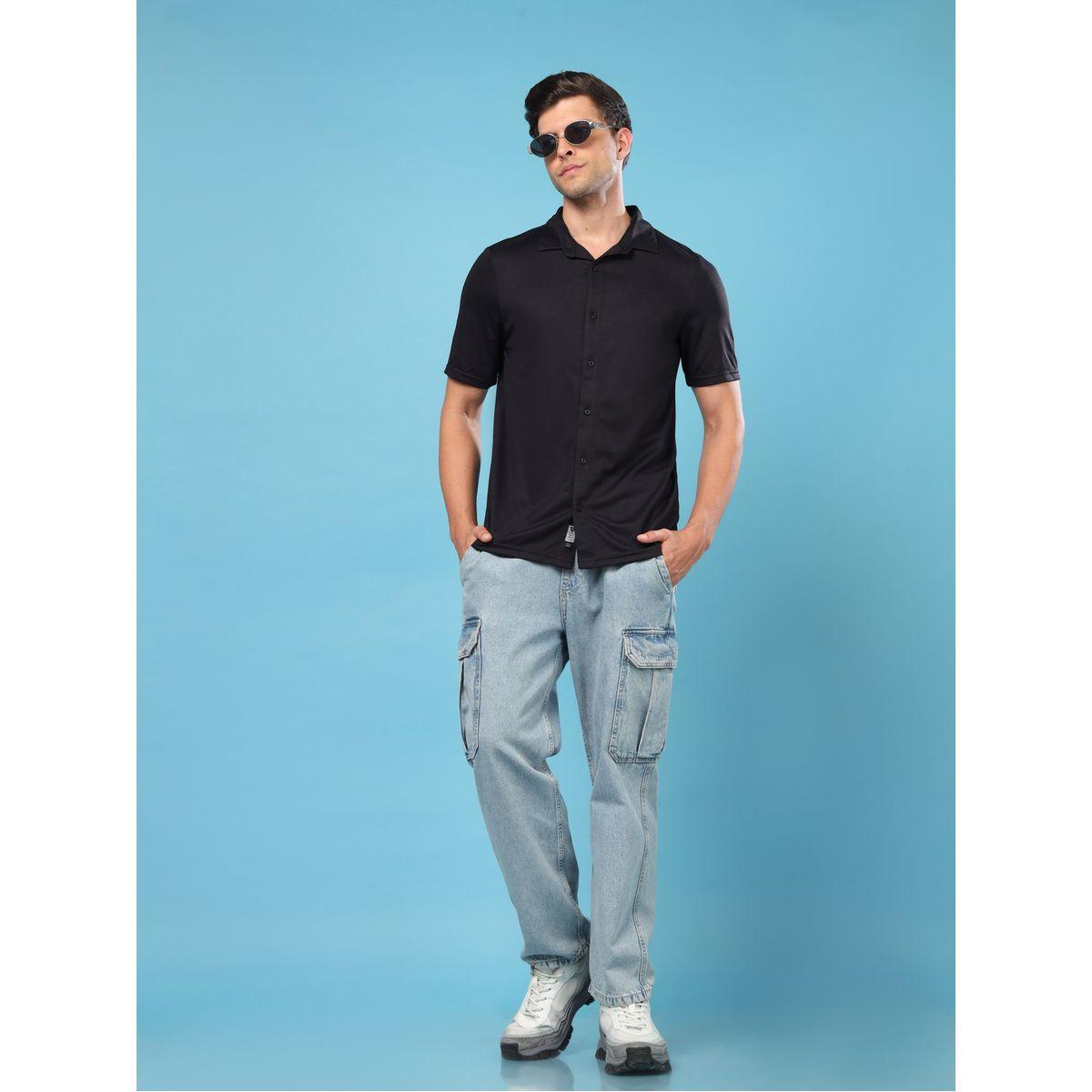 Technosport X Styli  Solid Slim Fit Shirt with Buttons-men-clothing-shirts-image-4