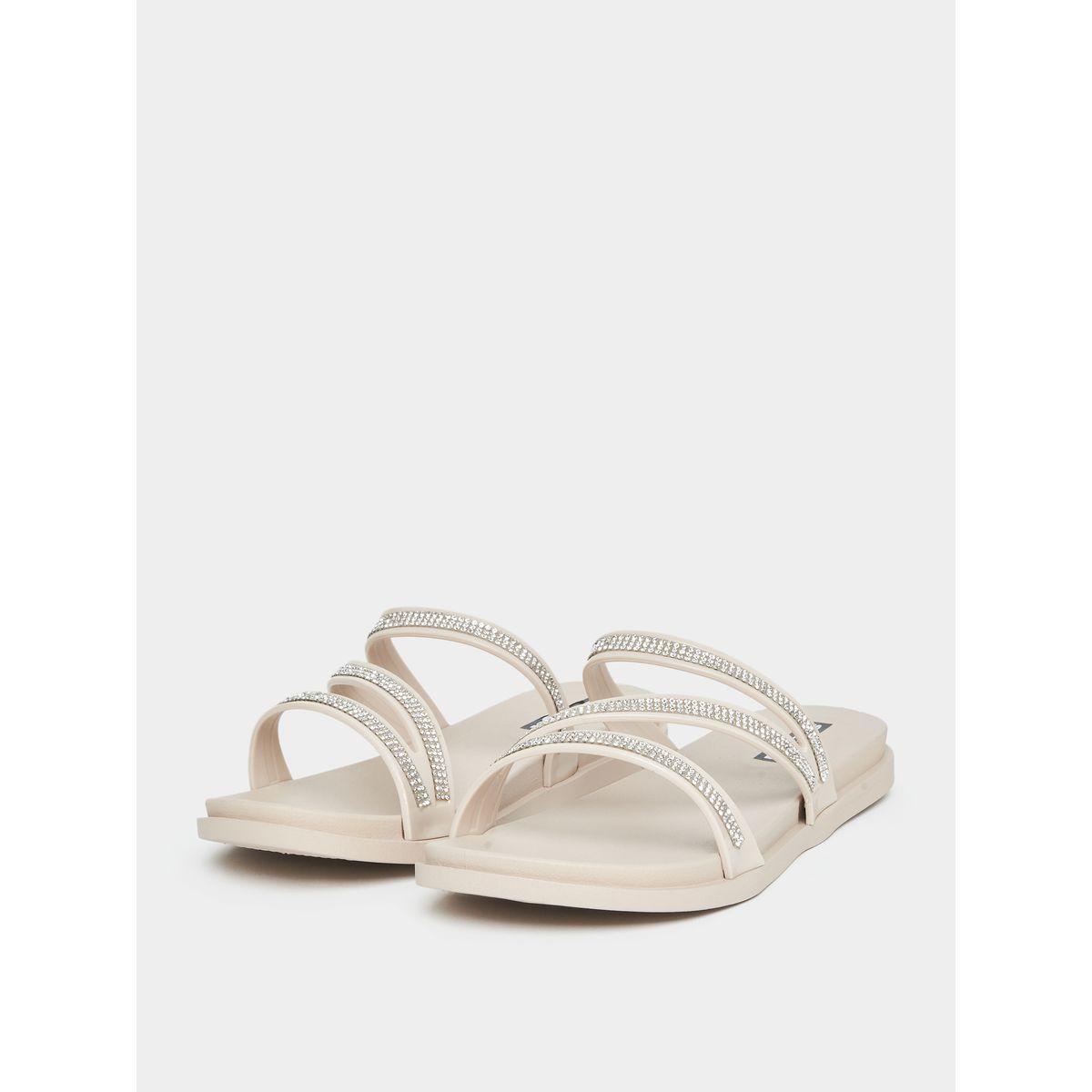 Styli Embellished Detail Flat Sandals-women-shoes-sandals-flats-image-1
