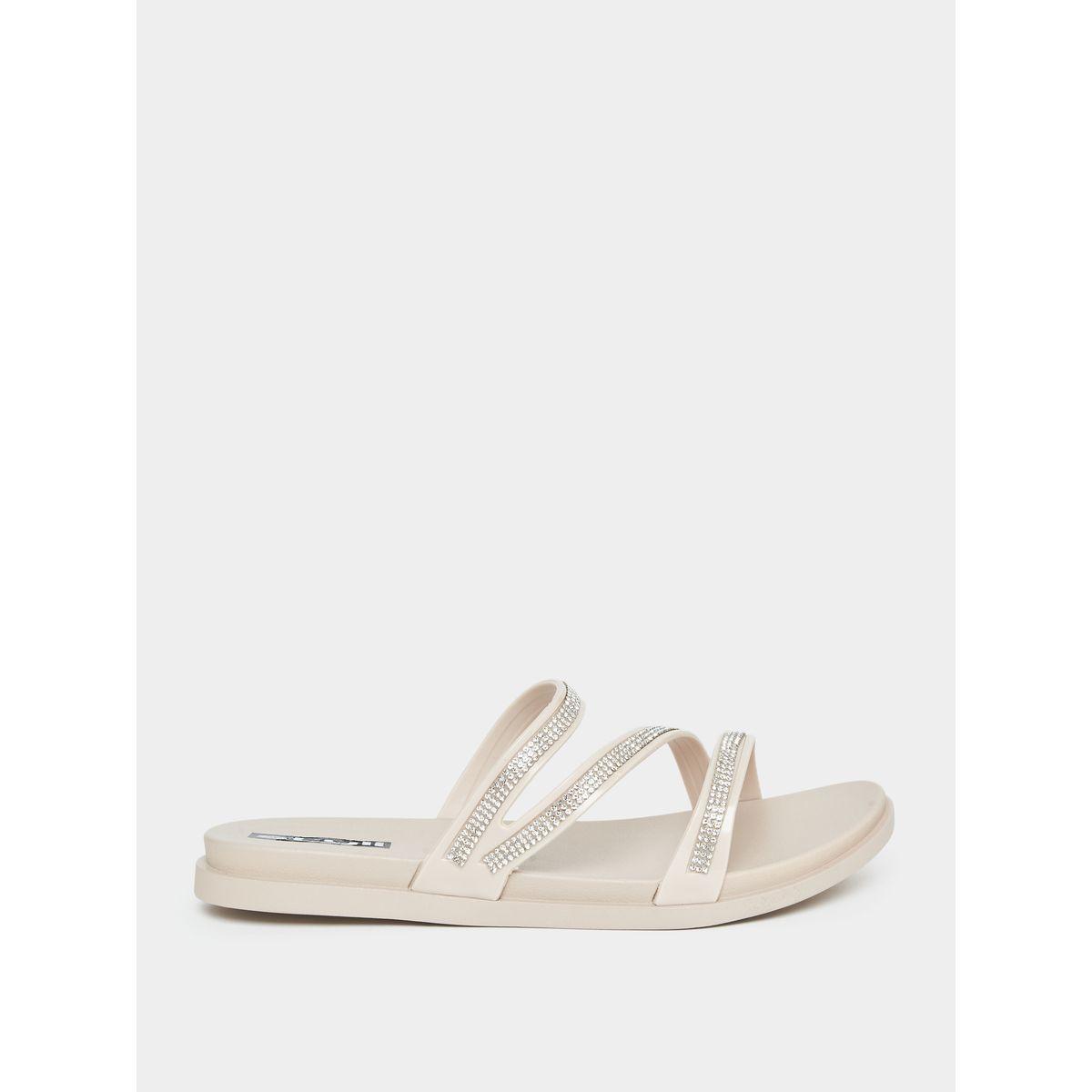 Styli Embellished Detail Flat Sandals-women-shoes-sandals-flats-image-2