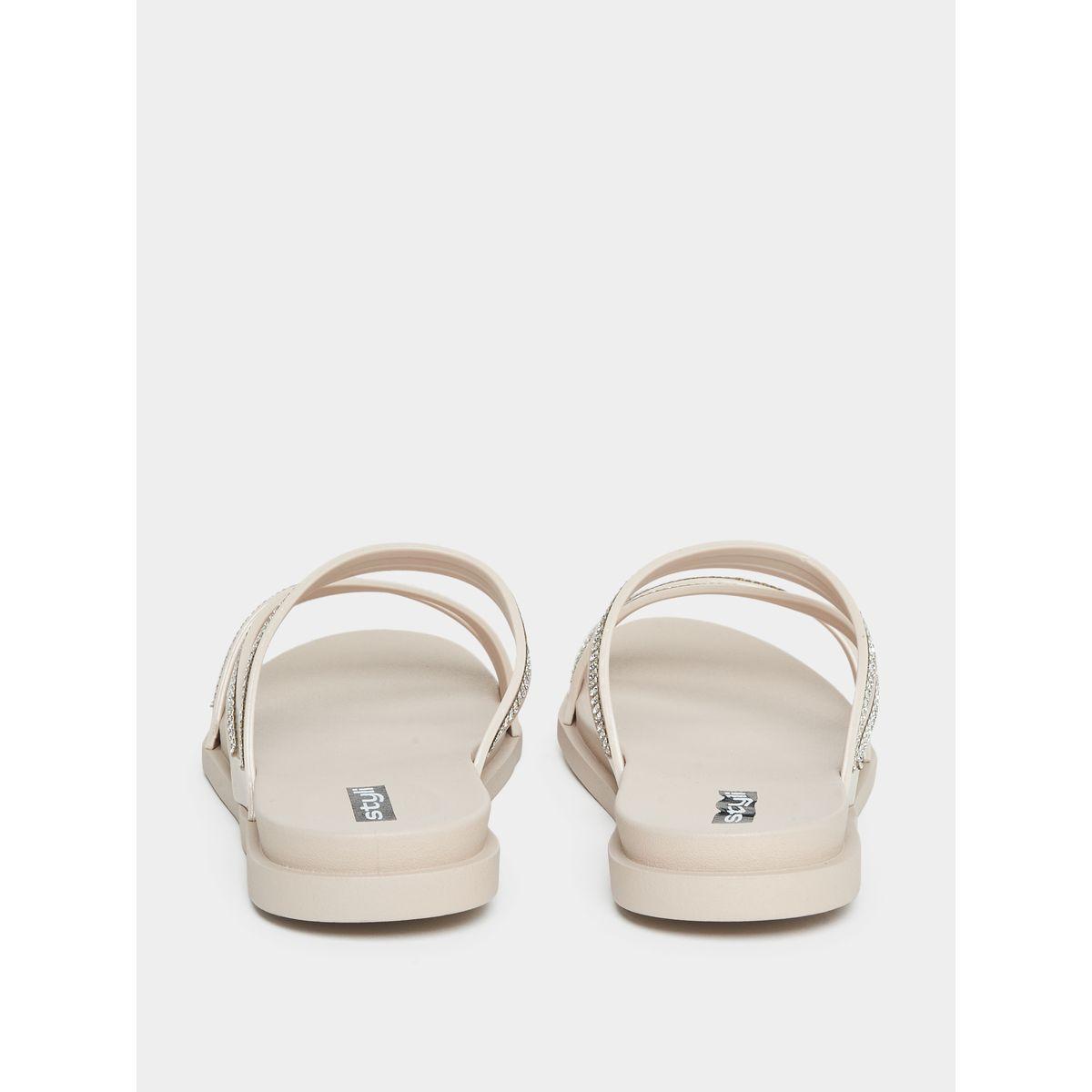 Styli Embellished Detail Flat Sandals-women-shoes-sandals-flats-image-3