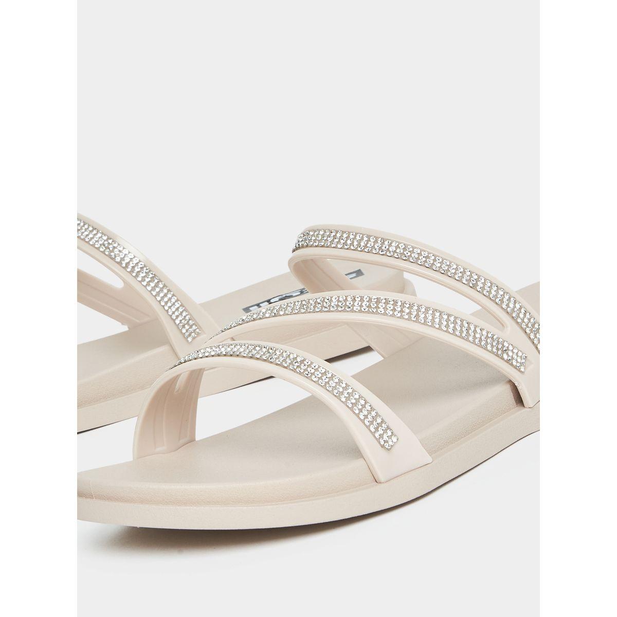 صندل فلات بسيور منمقة بالترتر-women-shoes-sandals-flats-image-4