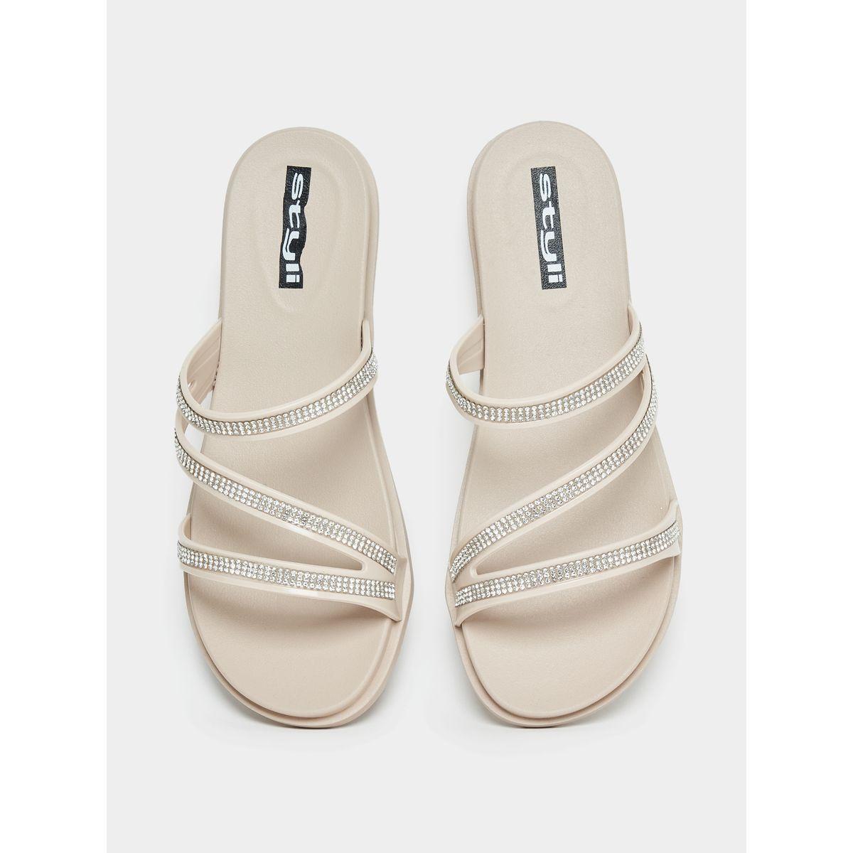 Styli Embellished Detail Flat Sandals-women-shoes-sandals-flats-image-5