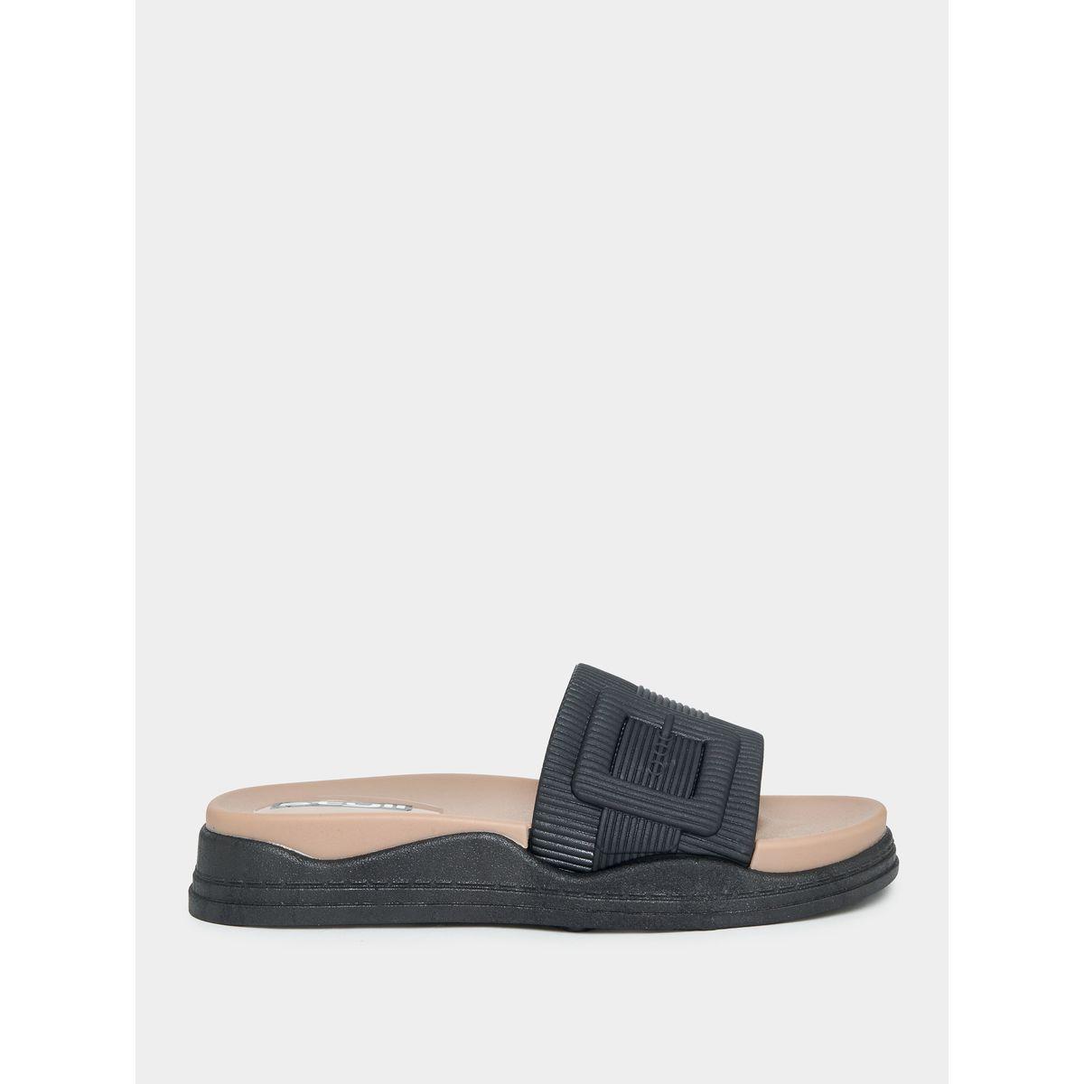 Styli Textured Strap Comfortable Slides-women-shoes-flipflopsandslides-image-3
