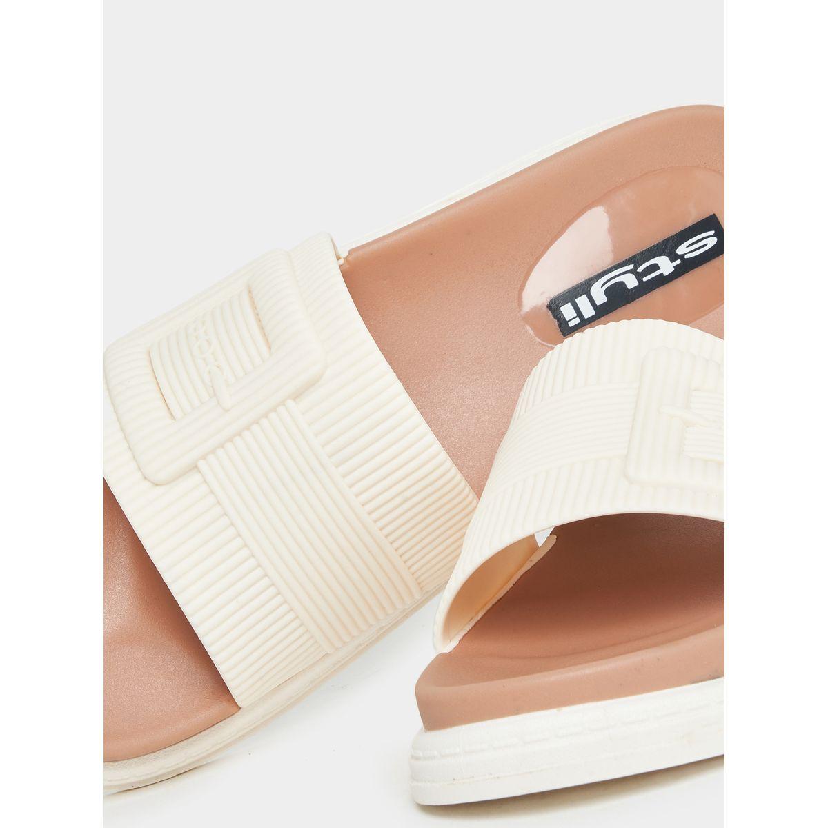 Styli Textured Strap Comfortable Slides-women-shoes-flipflopsandslides-image-5