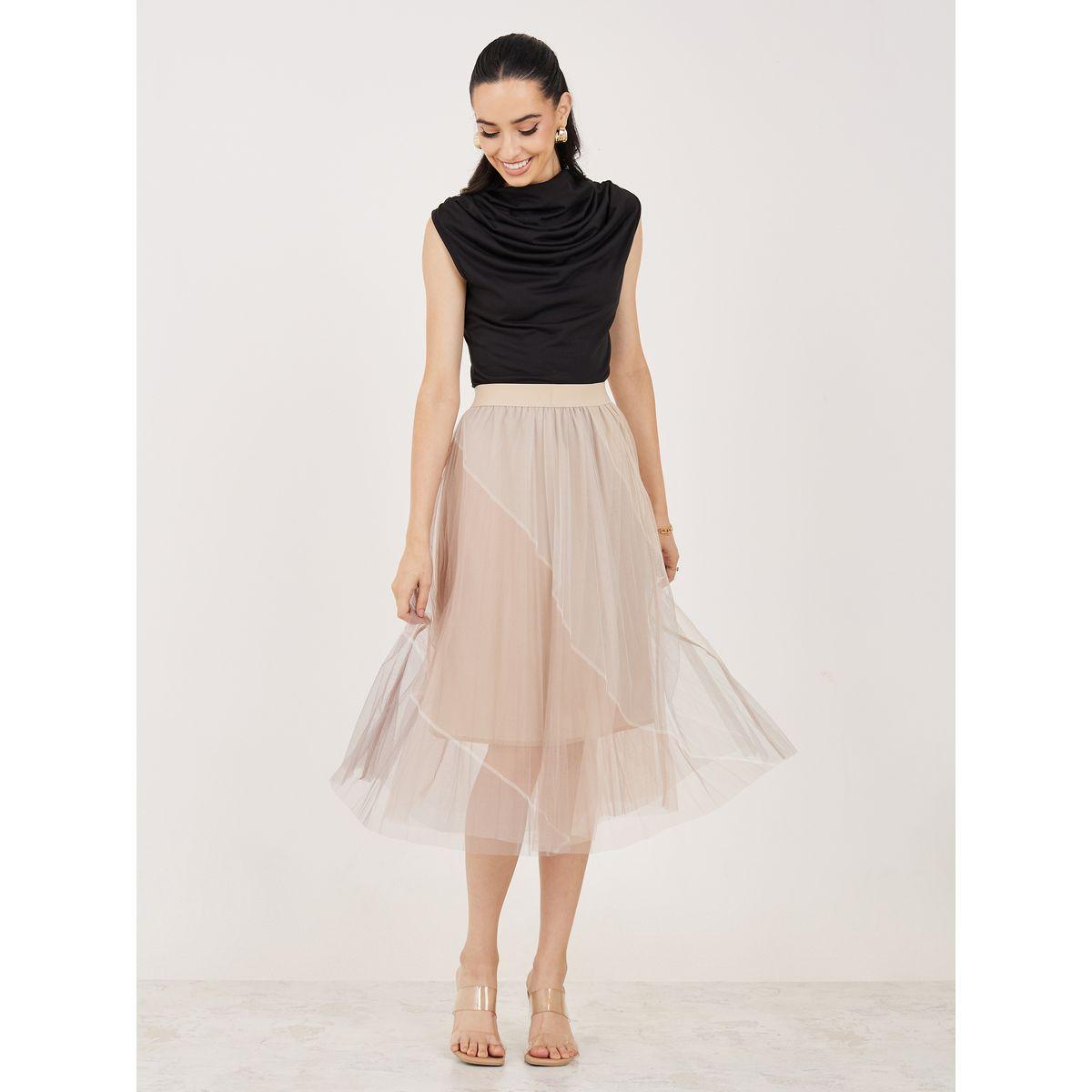 Styli Colorblock Detail Mesh Midi Skirt-women-clothing-bottoms-skirts-image-2