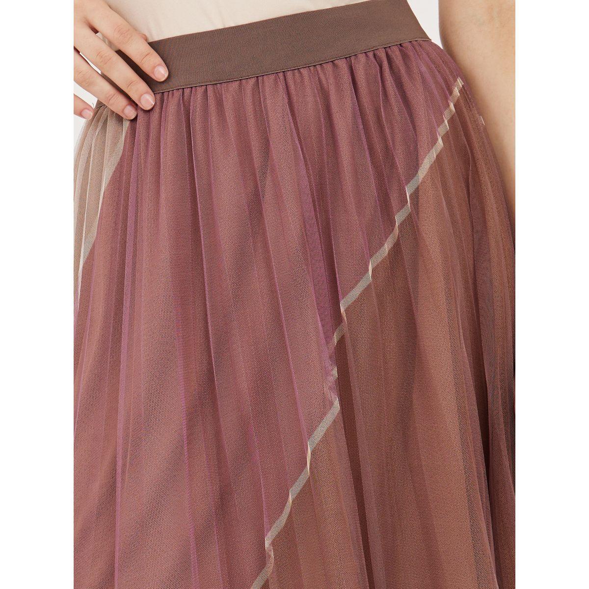 Styli Colorblock Detail Mesh Midi Skirt-women-clothing-bottoms-skirts-image-3