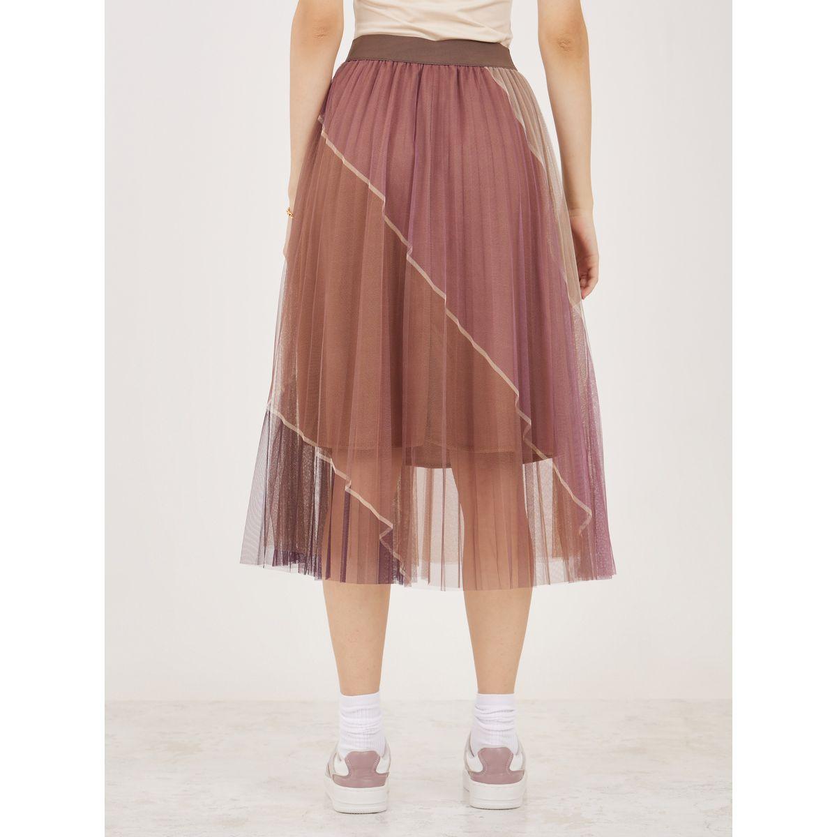 Styli Colorblock Detail Mesh Midi Skirt-women-clothing-bottoms-skirts-image-4