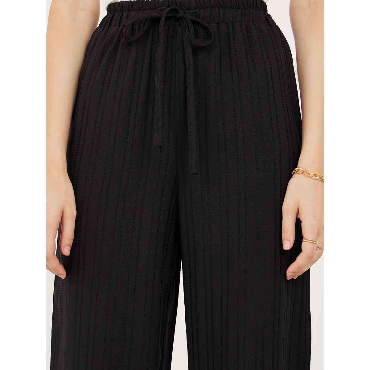 Take Two Textured Wide Leg Pants with Drawstring-women-clothing-bottoms-trousers-image-3