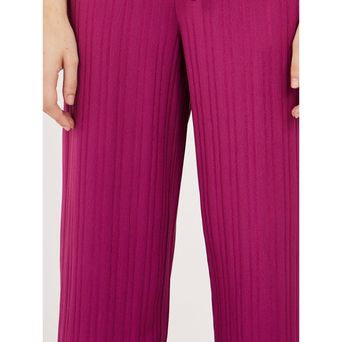 Styli Textured Wide Leg Pants with Drawstring-women-clothing-bottoms-trousers-image-3