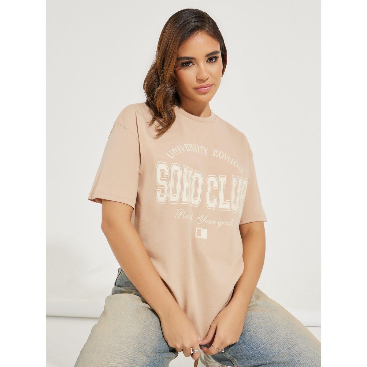 Styli Oversized Soho Club Slogan T-Shirt-women-clothing-tshirts-image-1
