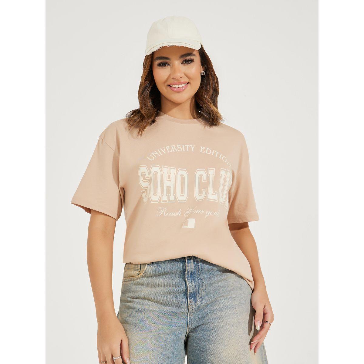 تيشيرت فضفاض بطبعة كتابة-women-clothing-tshirts-image-2