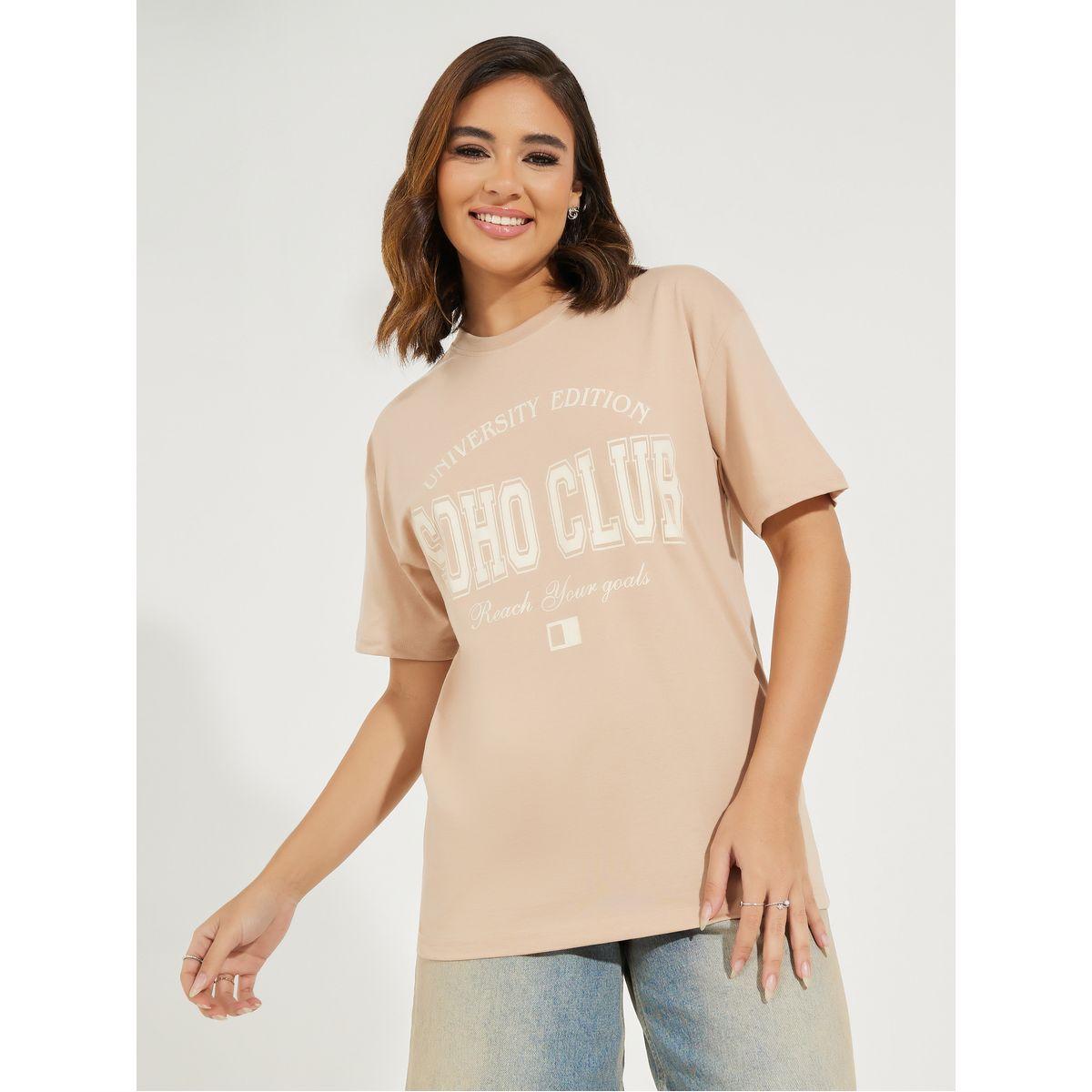 تيشيرت فضفاض بطبعة كتابة-women-clothing-tshirts-image-4