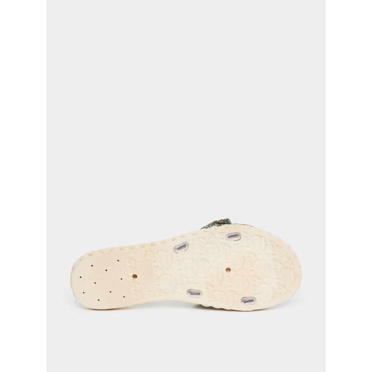 Styli Floral Print Bow Design Strap Flat Sandals-women-shoes-sandals-flats-image-6