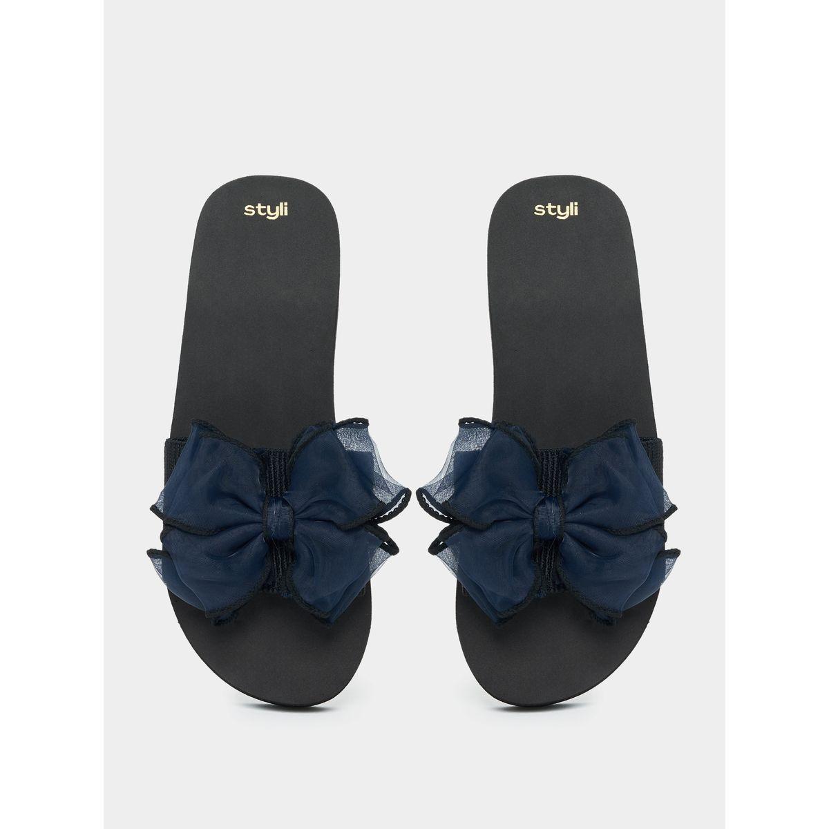 صندل بكعب ويدج وربطة فيونكة-women-shoes-sandals-flats-image-5