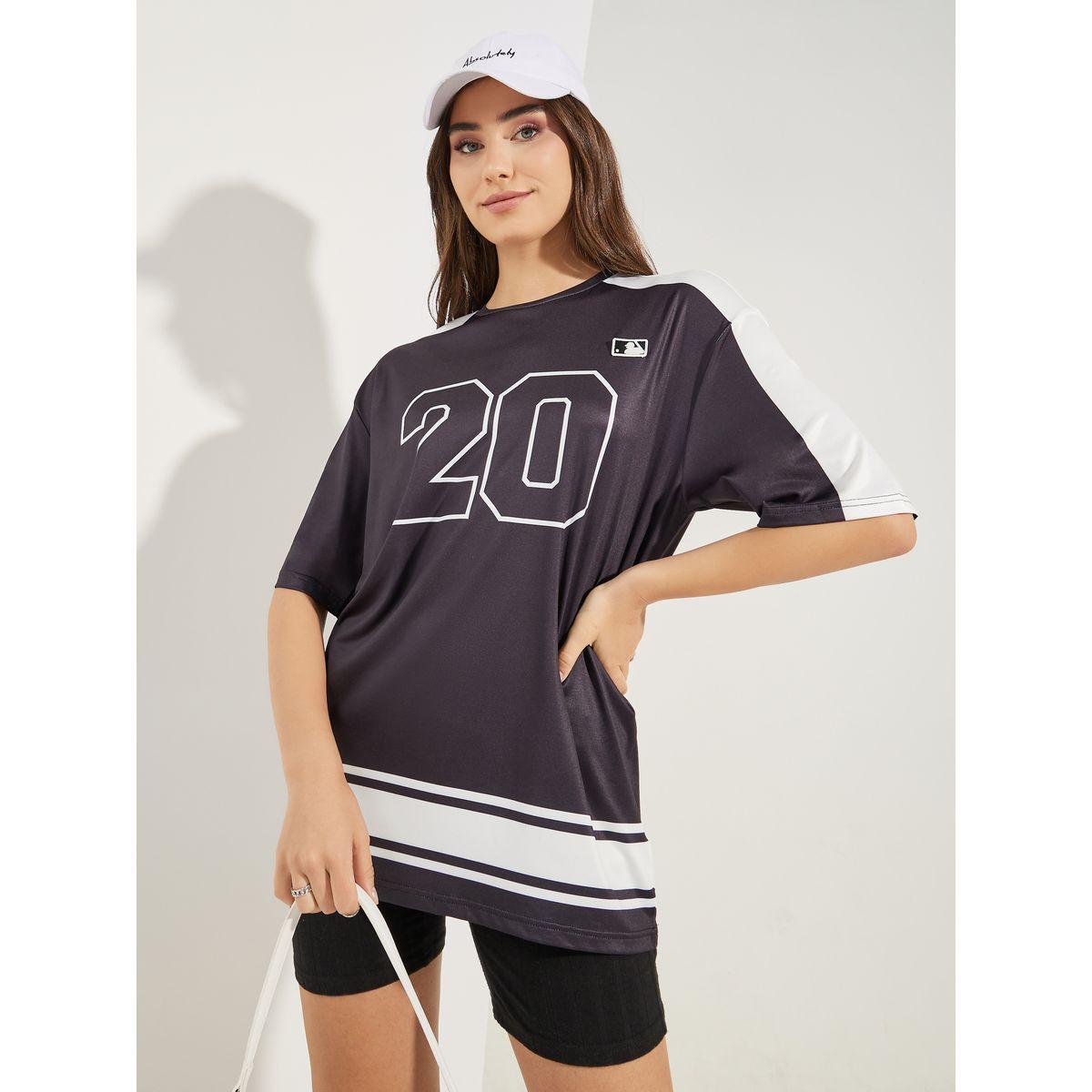 Styli Oversized Color Block Panel Number Print T-Shirt-women-clothing-tshirts-image-1