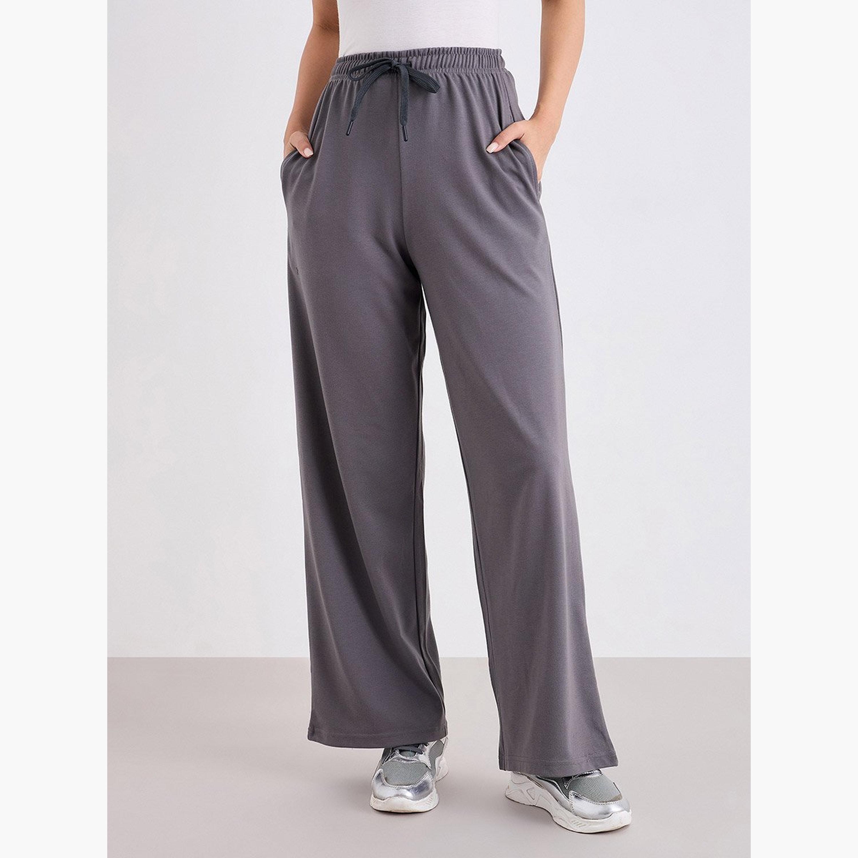 ستايلي - بنطال رياضي واسع الساق مع رباط-women-clothing-bottoms-joggers-image-1