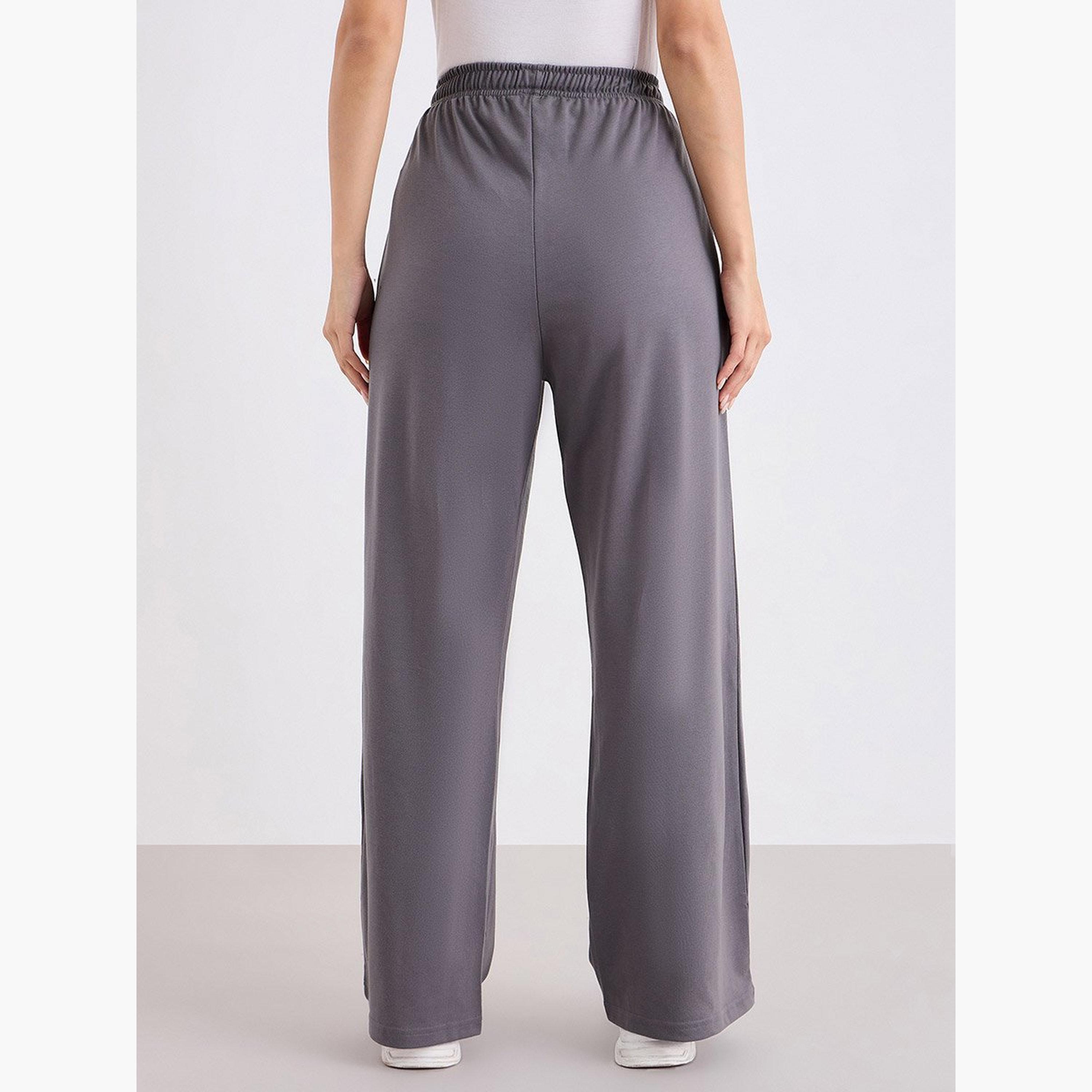 ستايلي - بنطال رياضي واسع الساق مع رباط-women-clothing-bottoms-joggers-image-4
