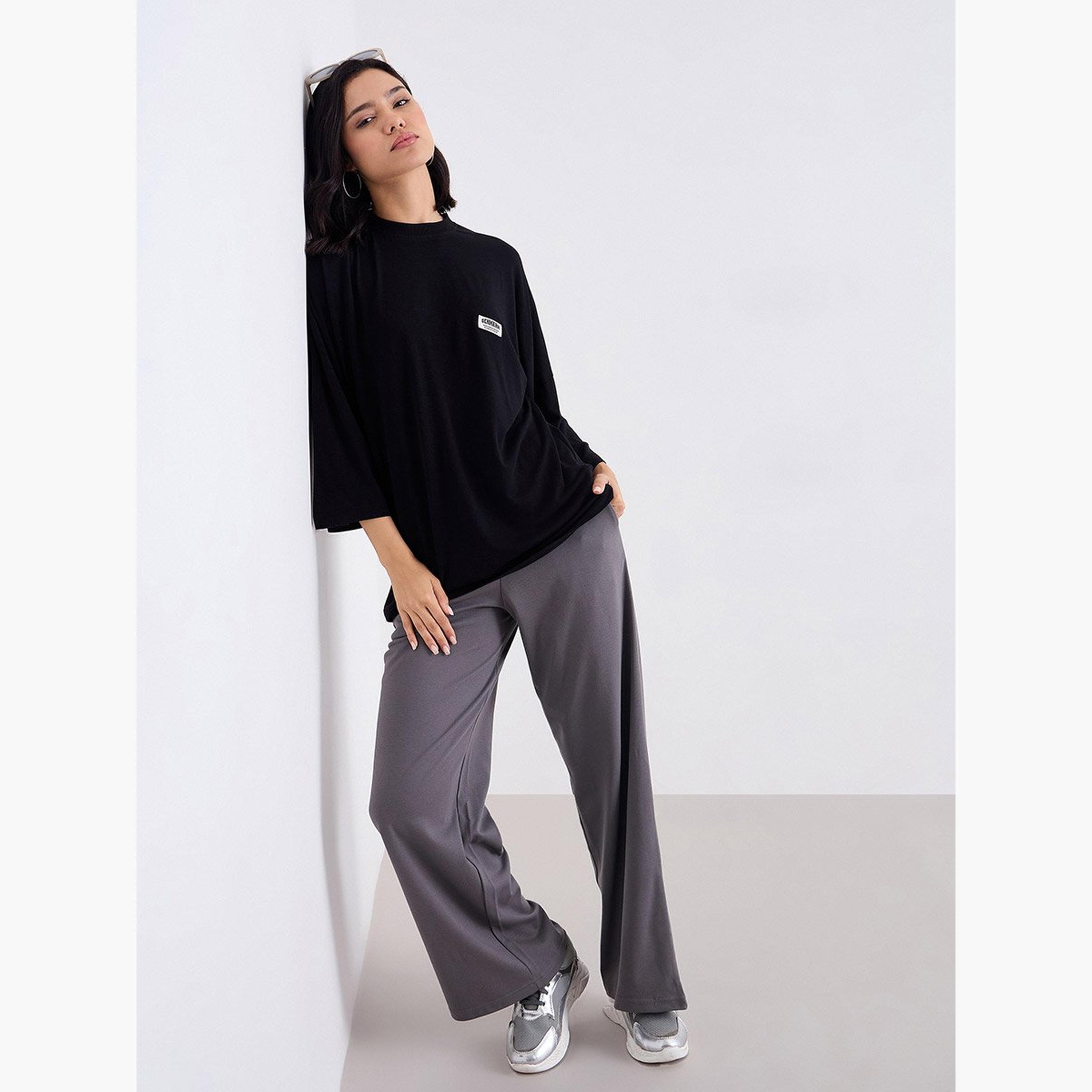 ستايلي - بنطال رياضي واسع الساق مع رباط-women-clothing-bottoms-joggers-image-5