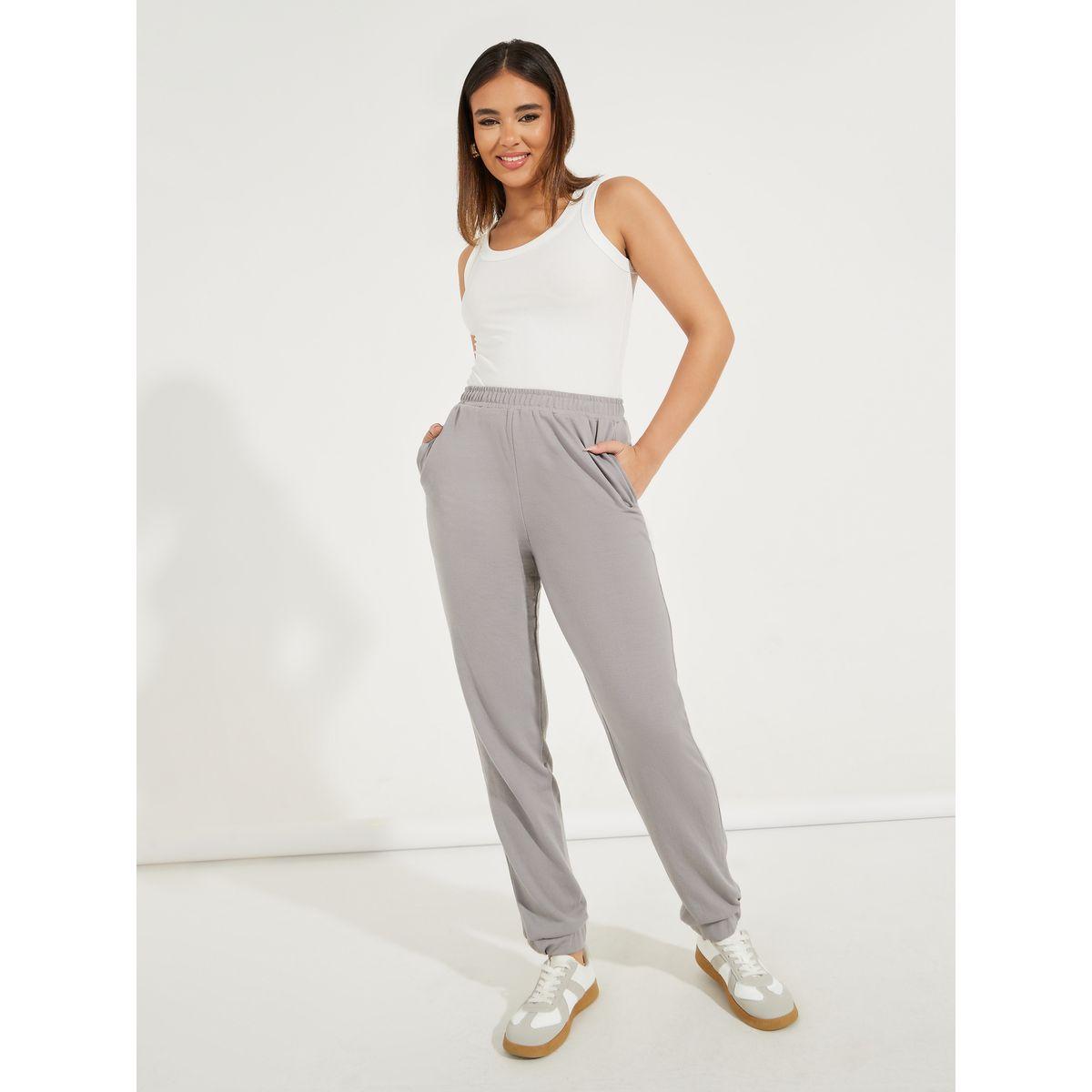 جوغر بقصة مستدقة وخصر مطاطي-women-clothing-bottoms-joggers-image-1