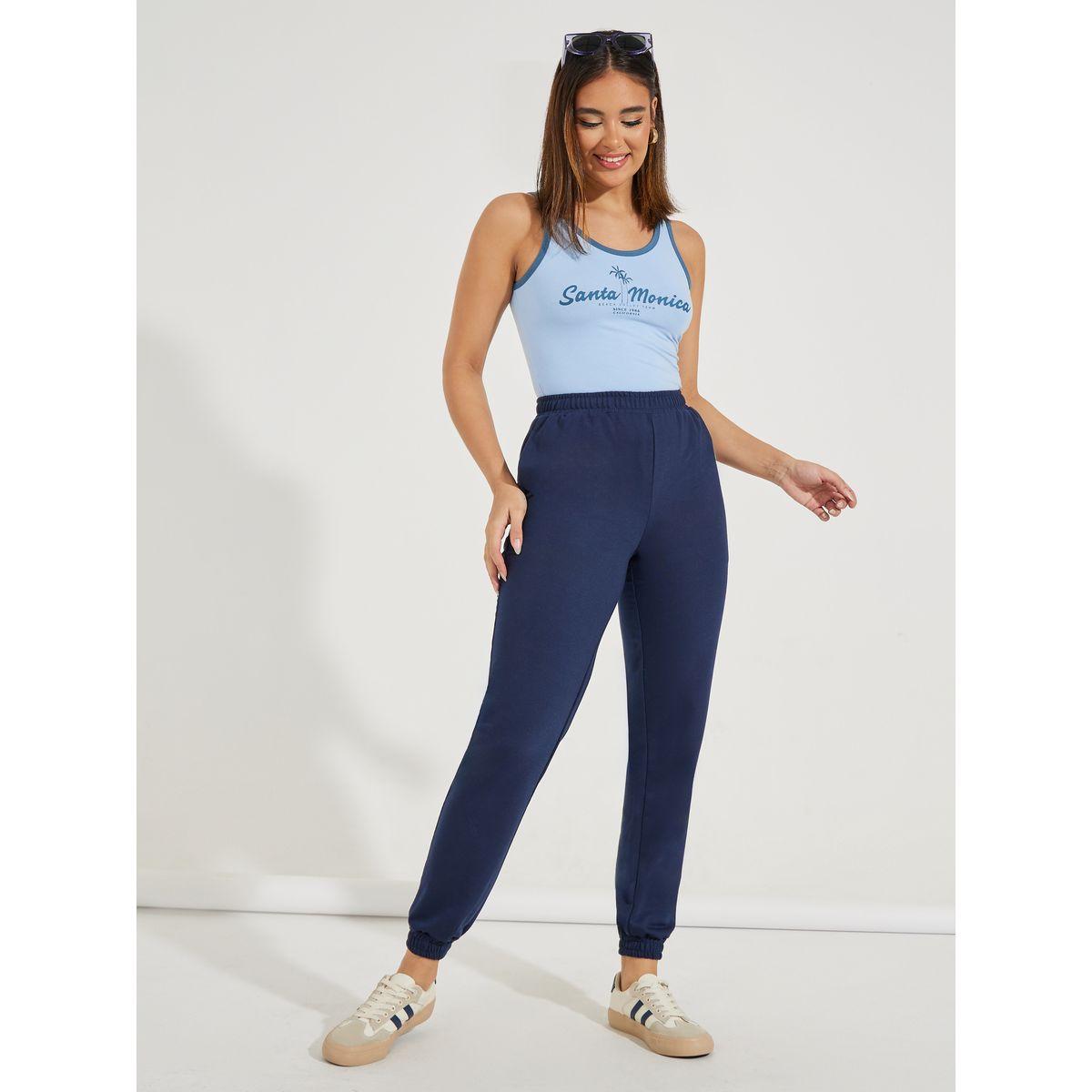 جوغر بقصة مستدقة وخصر مطاطي-women-clothing-bottoms-joggers-image-2