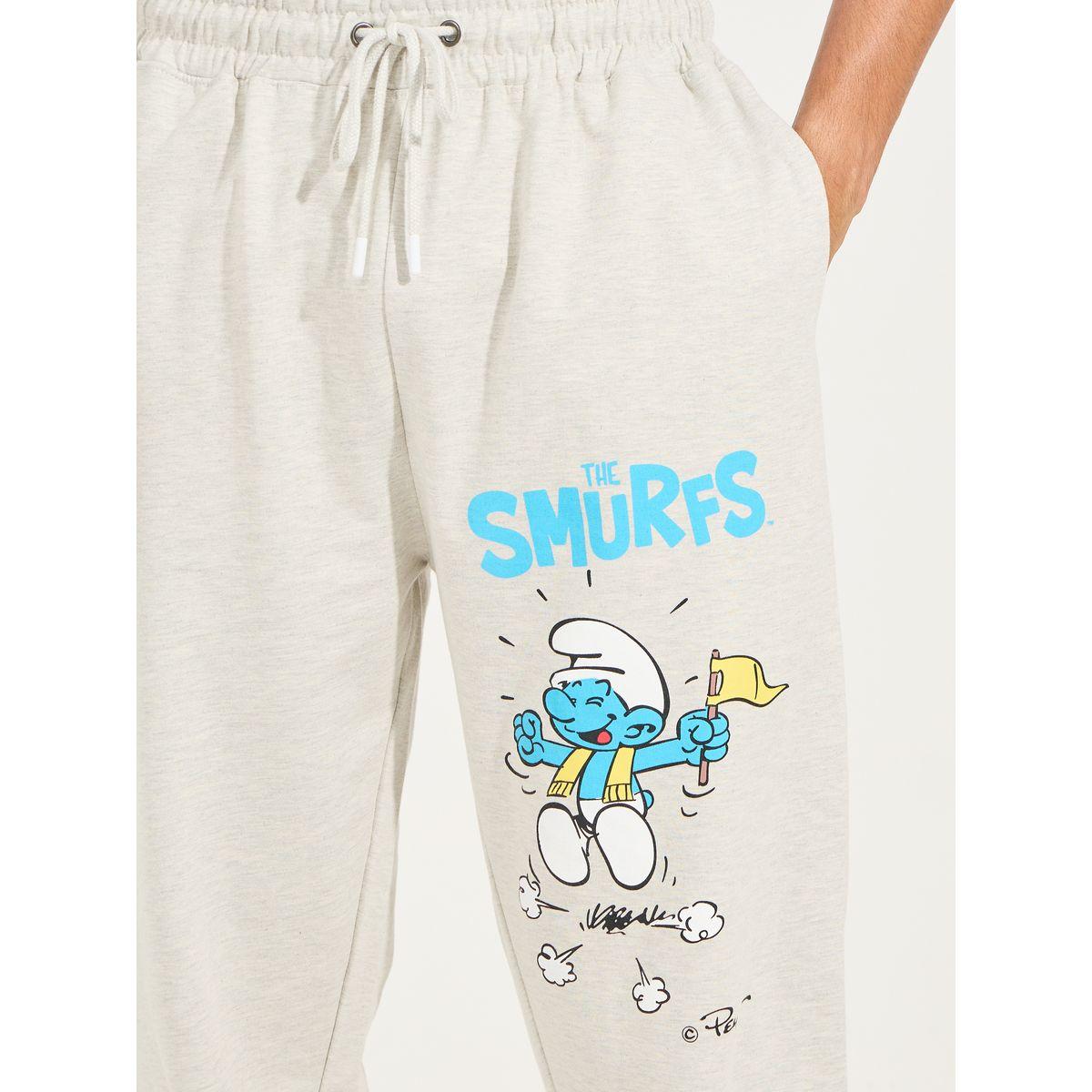 Styli Smurfs Graphic Print Oversized Terry Joggers-men-clothing-bottoms-joggers-image-4